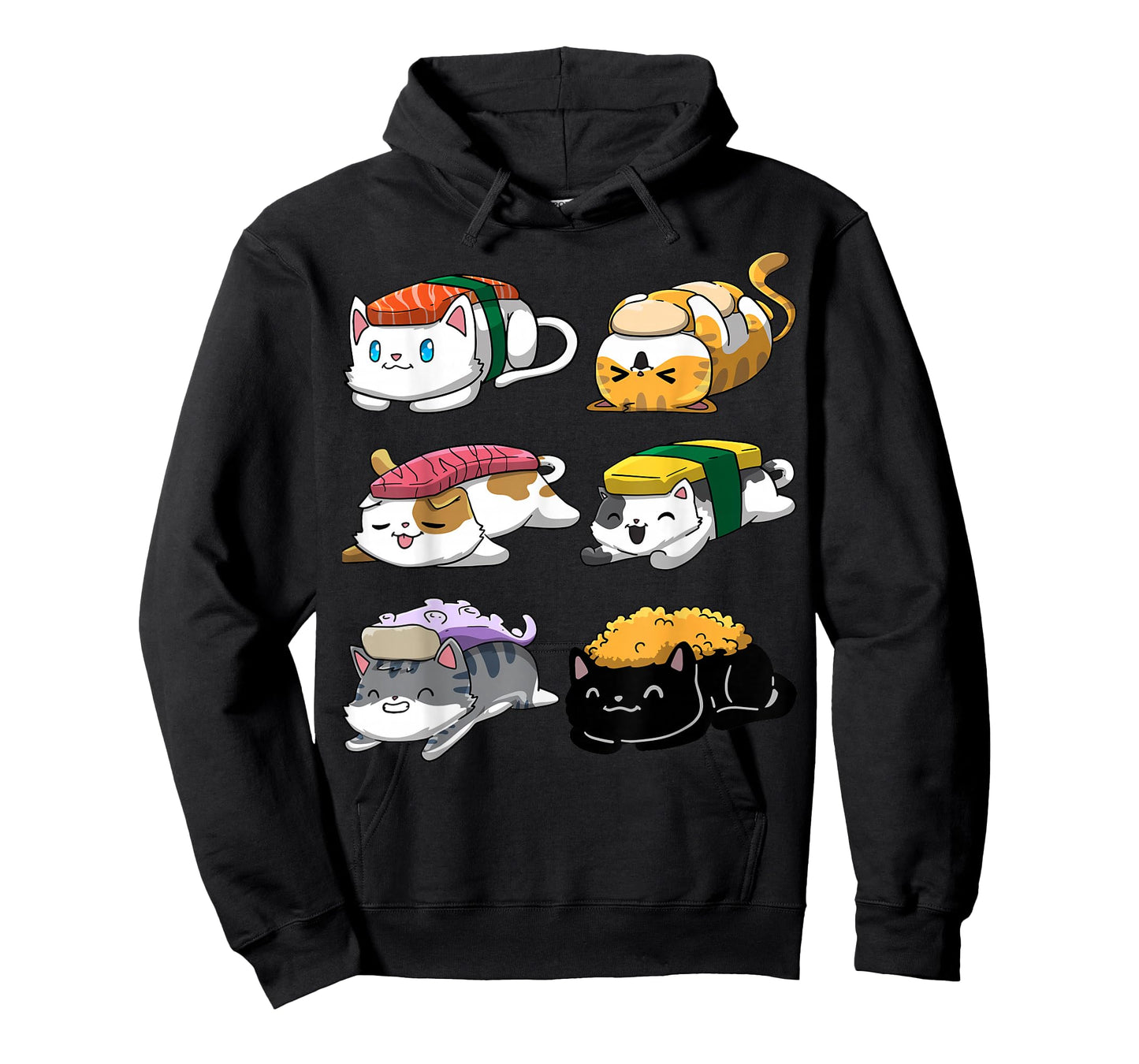Sushi Cats Sushi Lover Cat Lover Kawaii Anime Neko T-Shirt