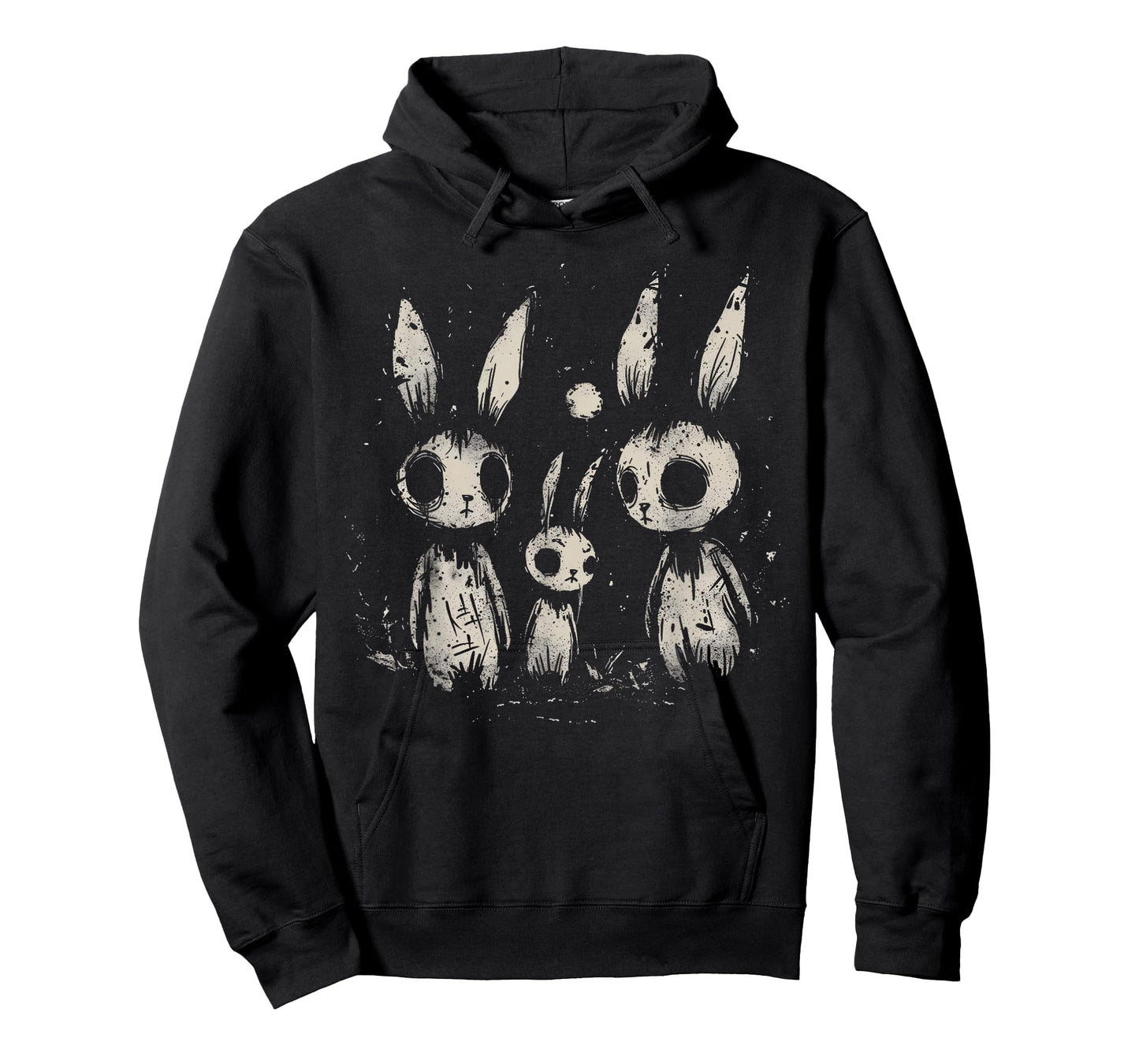 Creepy Cute Bunny Rabbits Horror Goth Grunge Alt Aesthetic T-Shirt