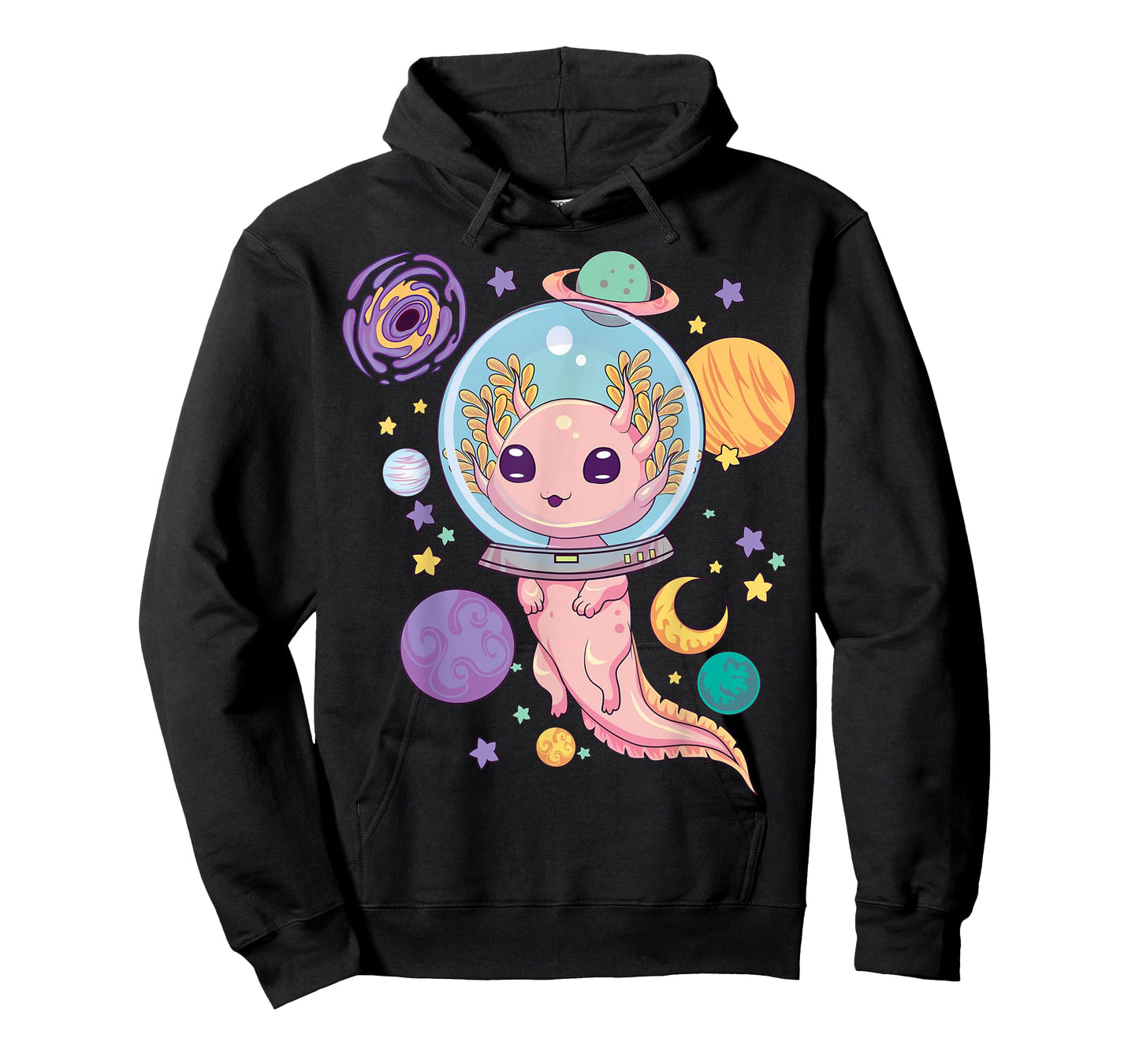 Space Axolotl Shirt Kawaii Pastel Goth Anime Aesthetic Goth T-Shirt