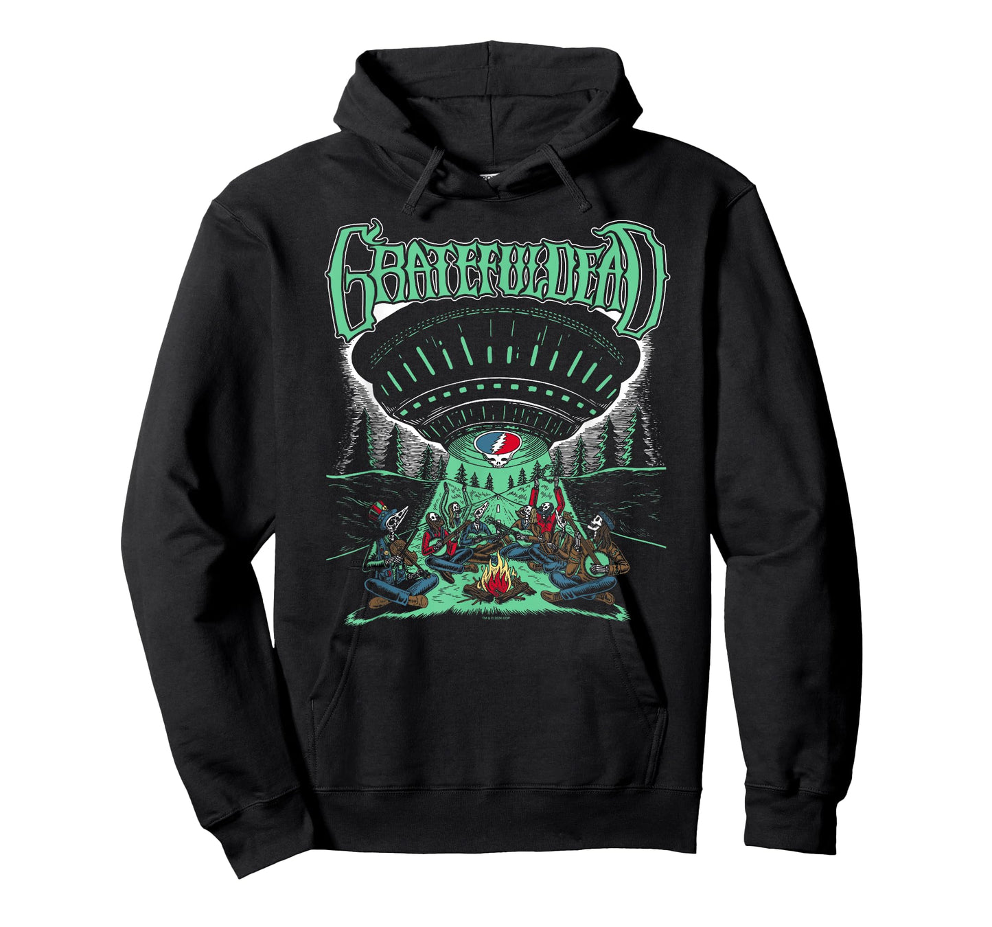 Grateful Dead Skeletons and Aliens Camping Band T-Shirt