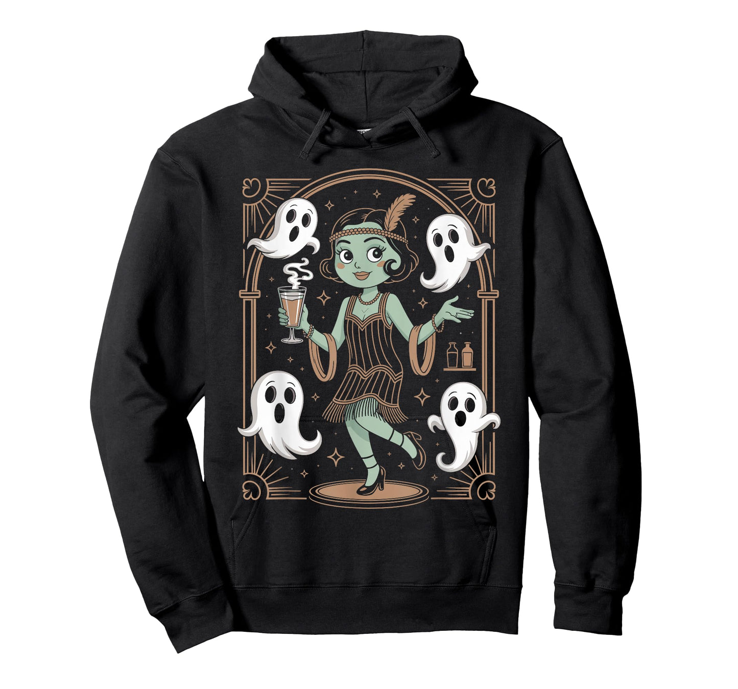Spooky Ghost Flapper 20s Great Gatsby Swanky Flapper Party T-Shirt