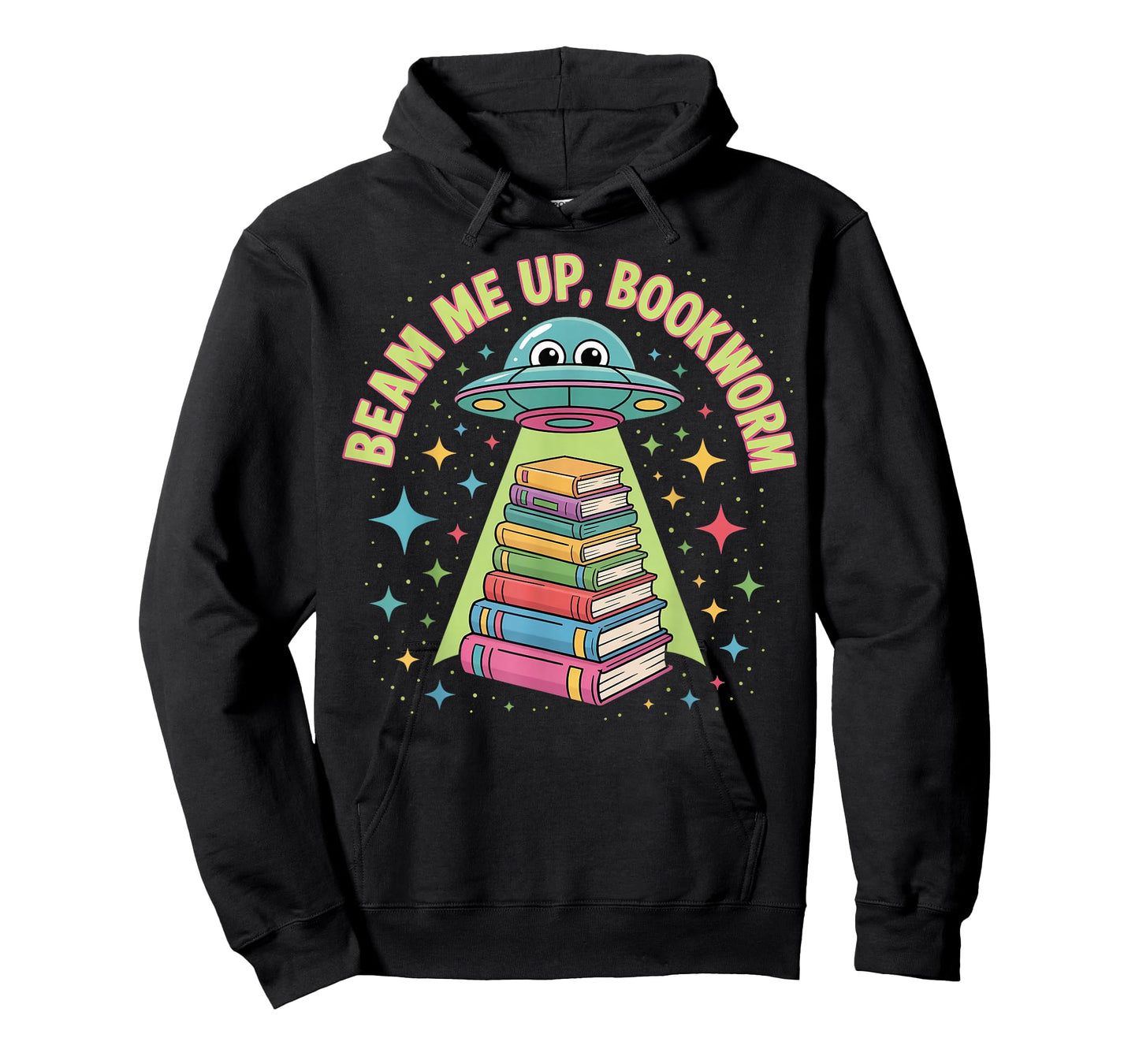 Beam Me Up Bookworm Alien Stack Books T-Shirt