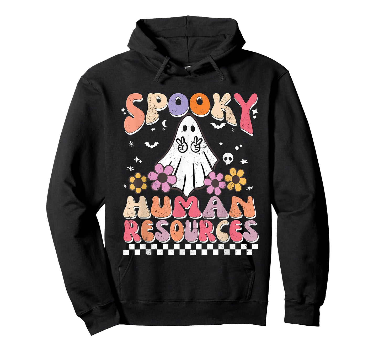 Spooky HR Manager Retro Groovy Halloween Matching HR Manager T-Shirt