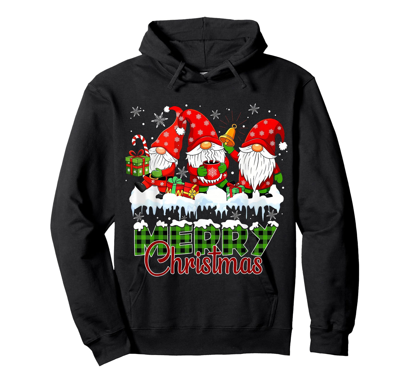 Cute Gnomes Merry Christmas Light Family Gnome Xmas Matching T-Shirt