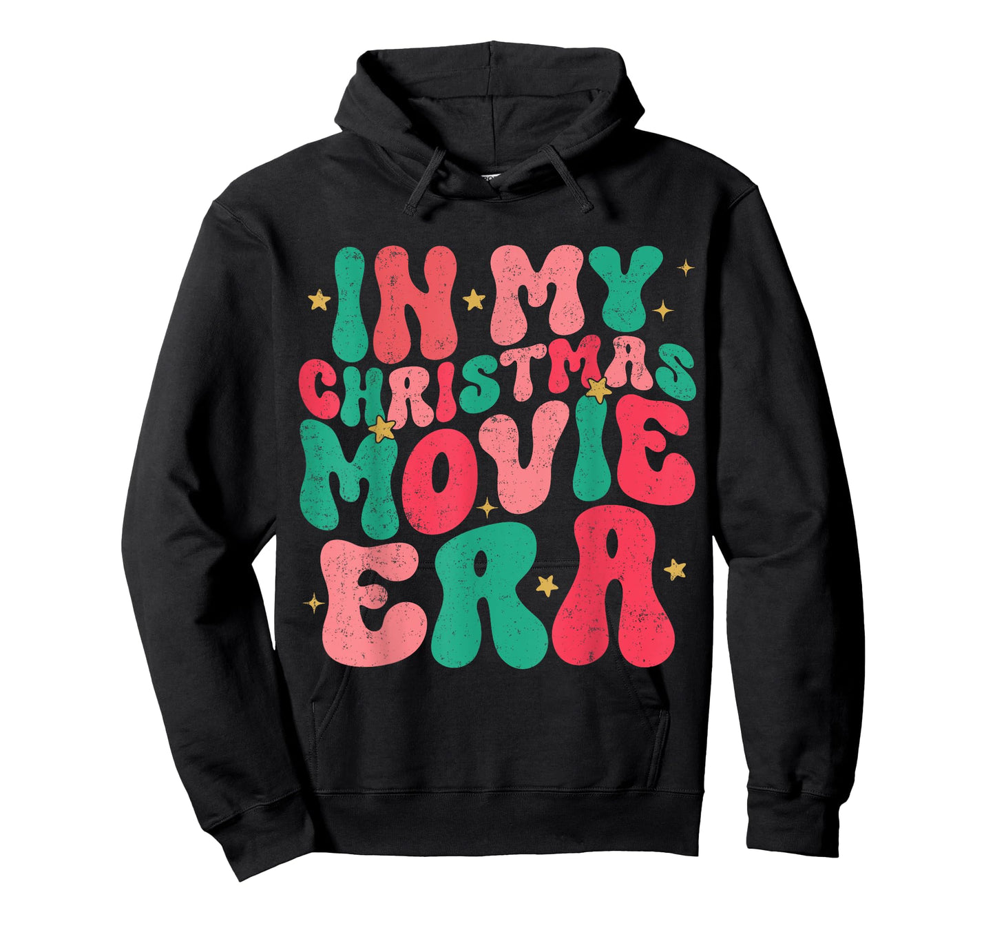 In My Christmas Movie Era Groovy Christmas Movie Watching T-Shirt