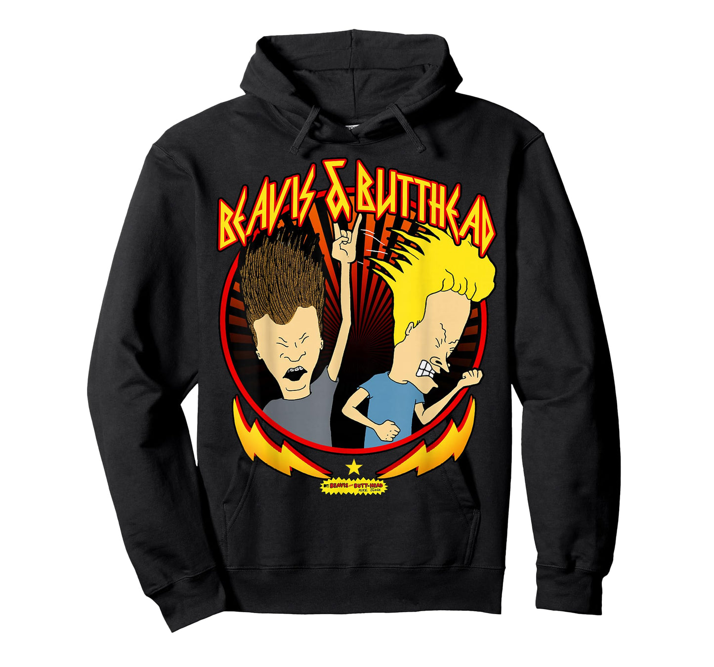 Beavis and Butt-Head Metal Colors Rock Out Graphic T-Shirt