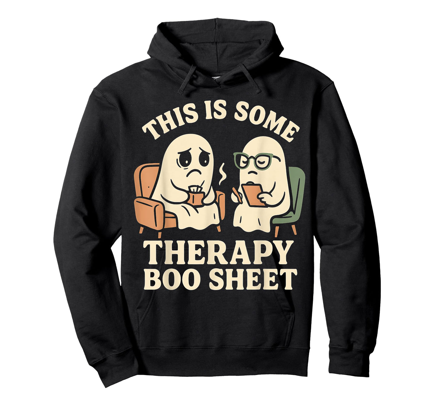 This is Some Therapy Boo Sheet Funny Ghost Halloween Anxiety T-Shirt