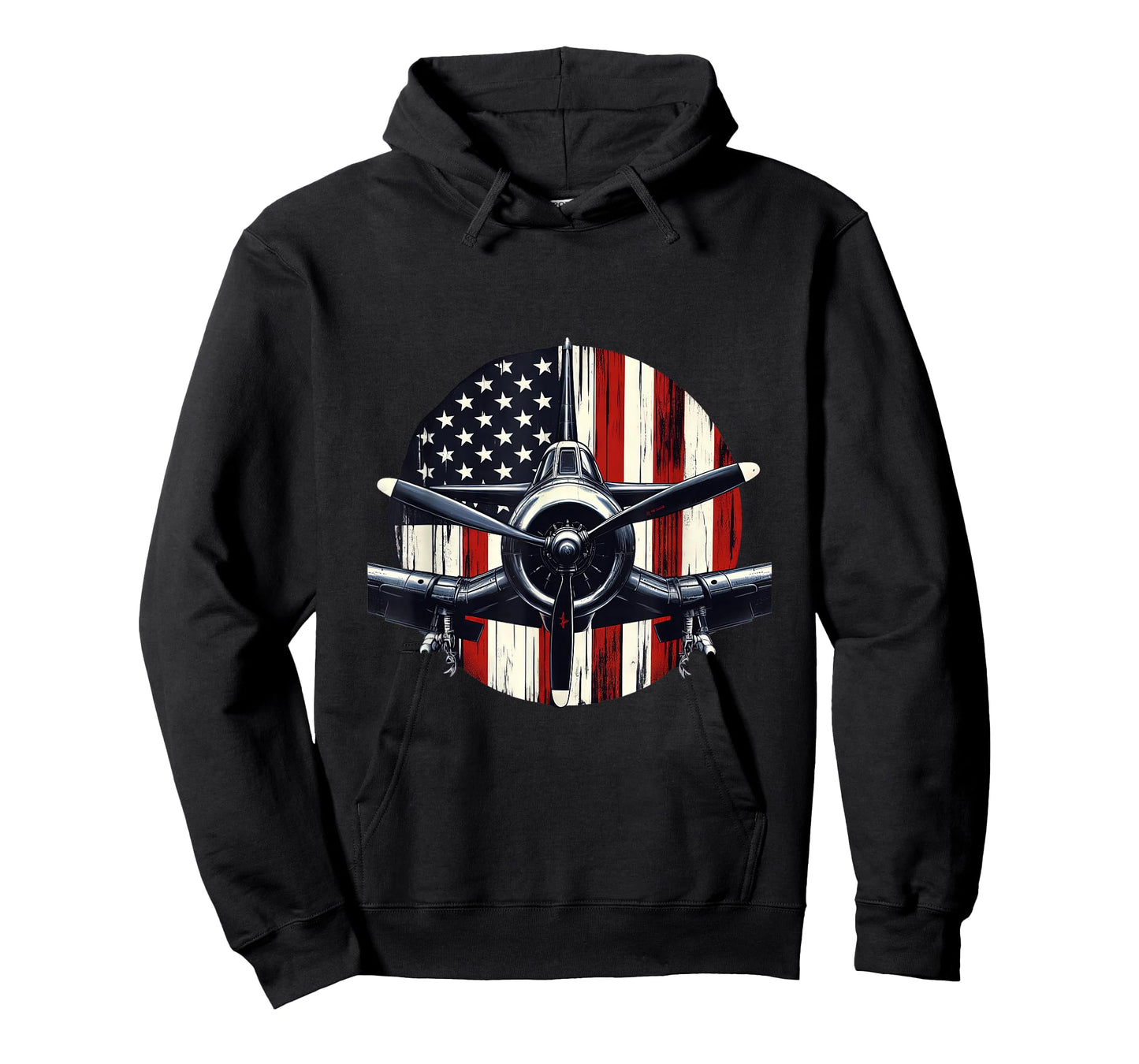 F4U Corsair WW2 Airplane Distressed US Flag Warbird T-Shirt