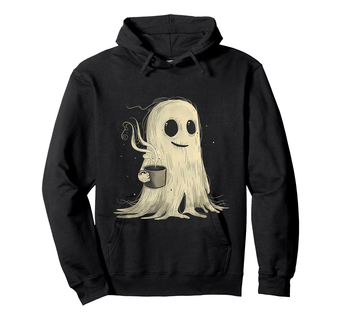Spooky Ghost Costume Coffee Funny Halloween Costume T-Shirt