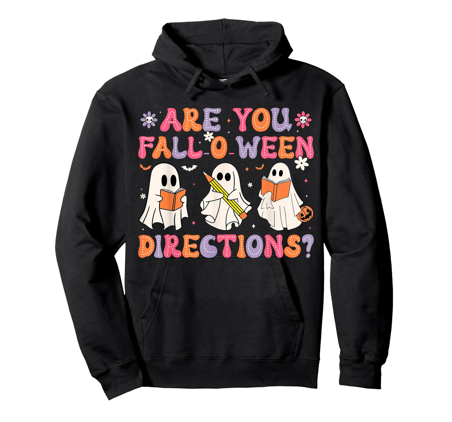 are You Fall O Ween Directions Teacher Halloween Ghost T-Shirt