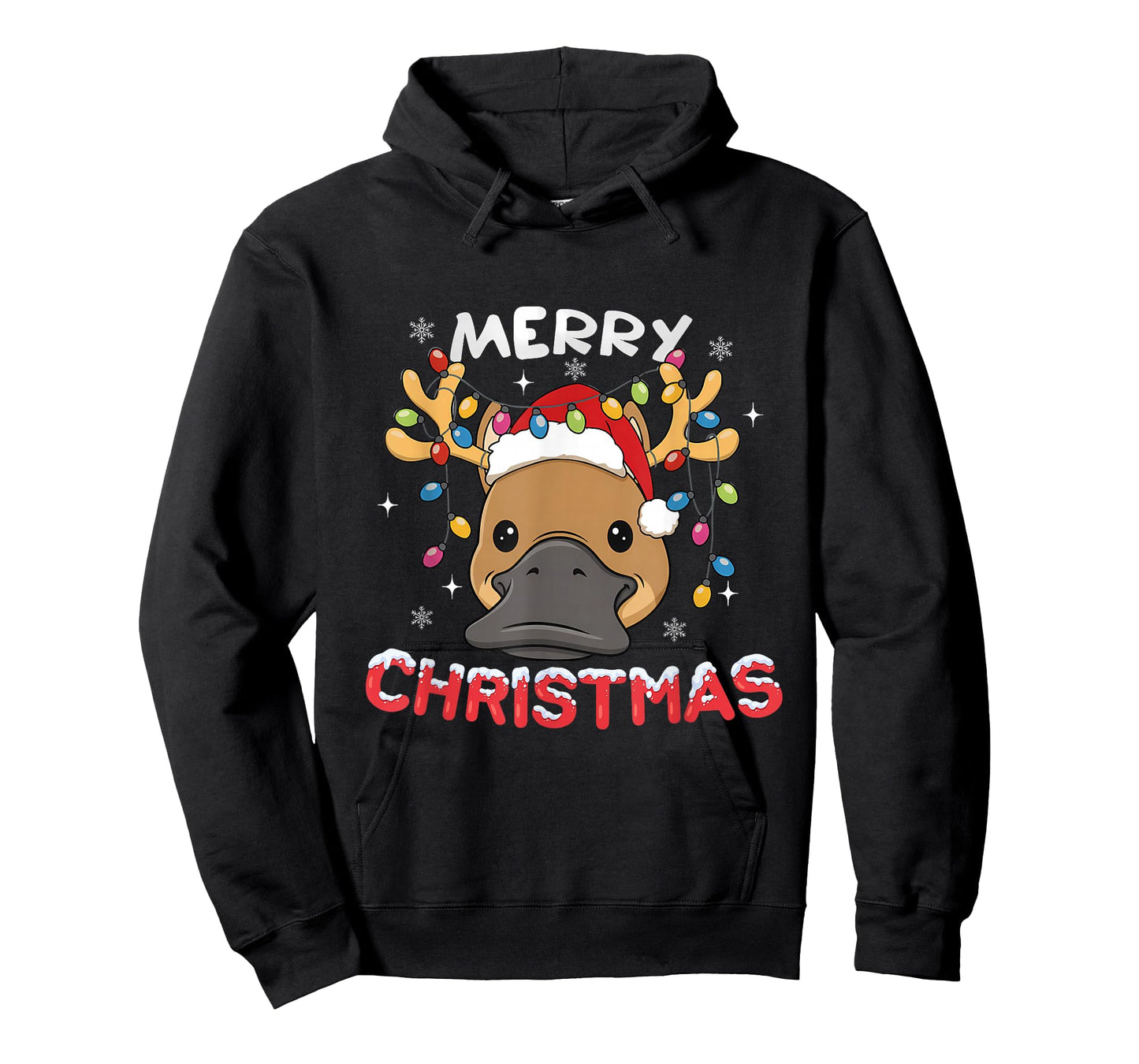 Merry Christmas Platypus Reindeer Xmas Family Men Women T-Shirt