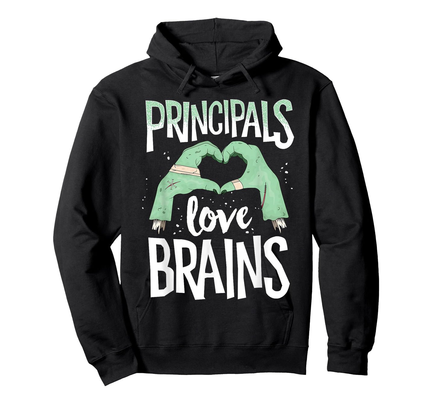 Principals Love Brains Halloween Costume Teacher Zombie T-Shirt