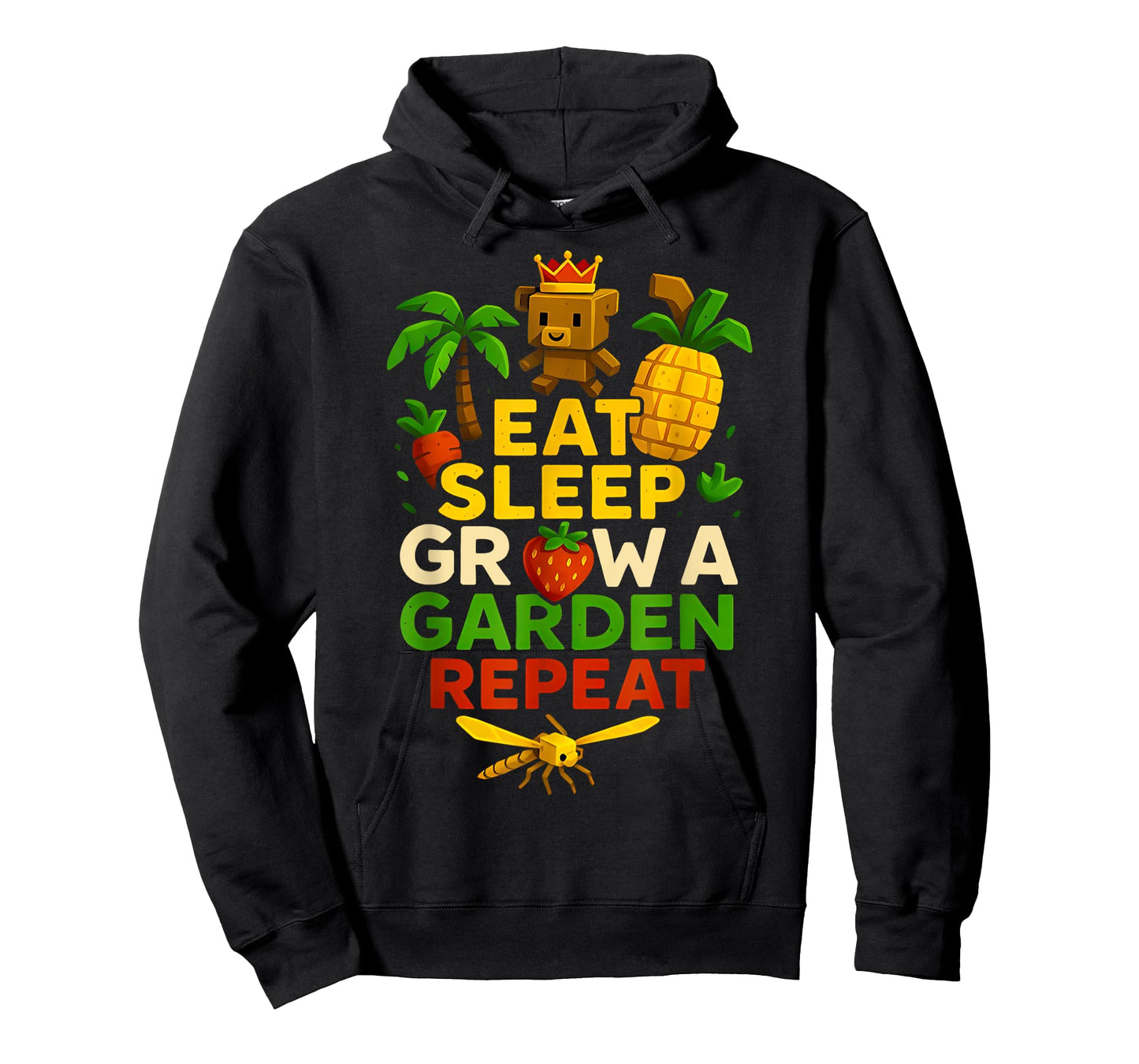 Funny Game Eat Sleep Grow A Garden Repeat Gamer Design T-Shirt