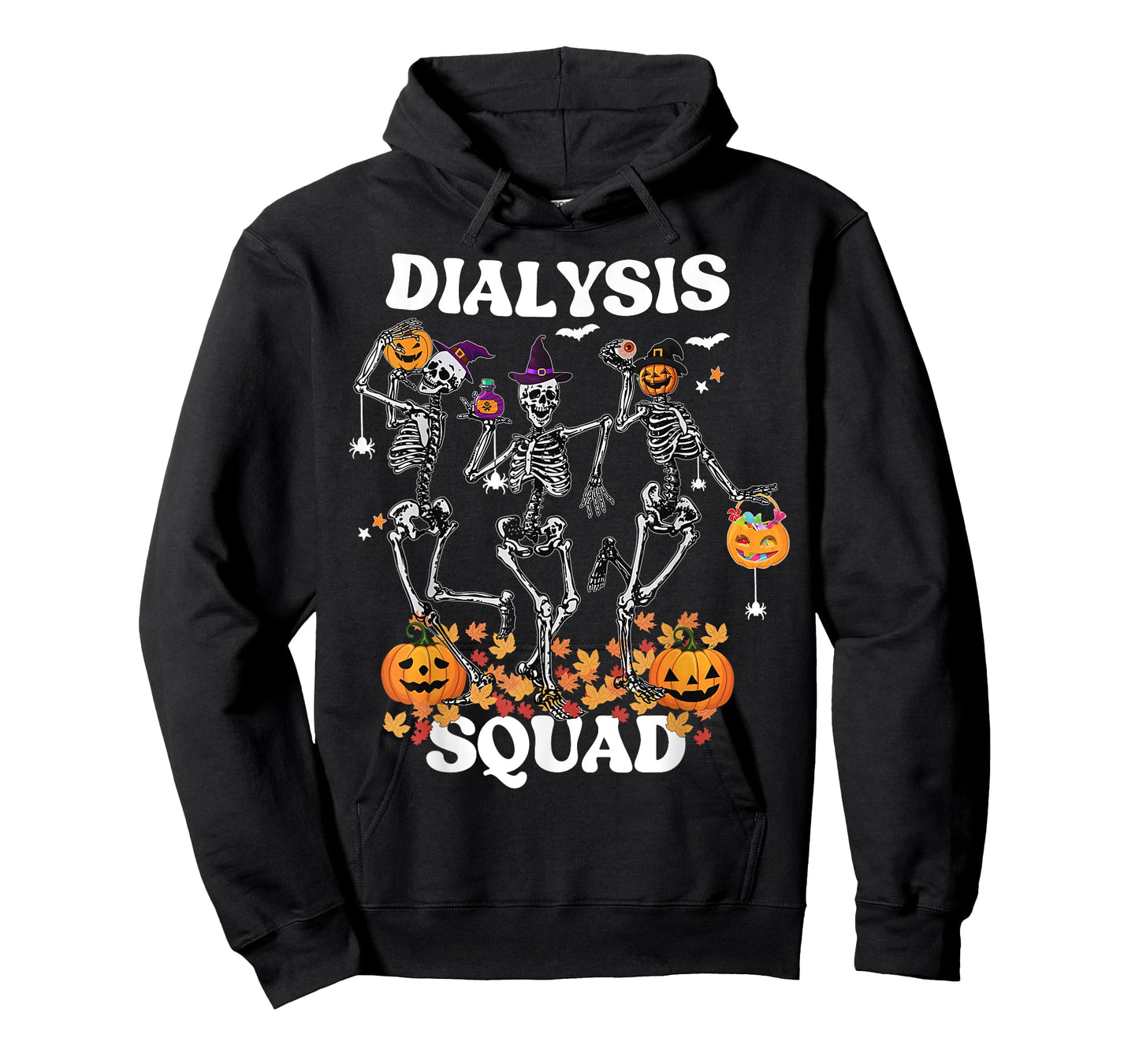 Spooky Dialysis Squad Nurse Skeleton Dancing Dialysis Tech T-Shirt