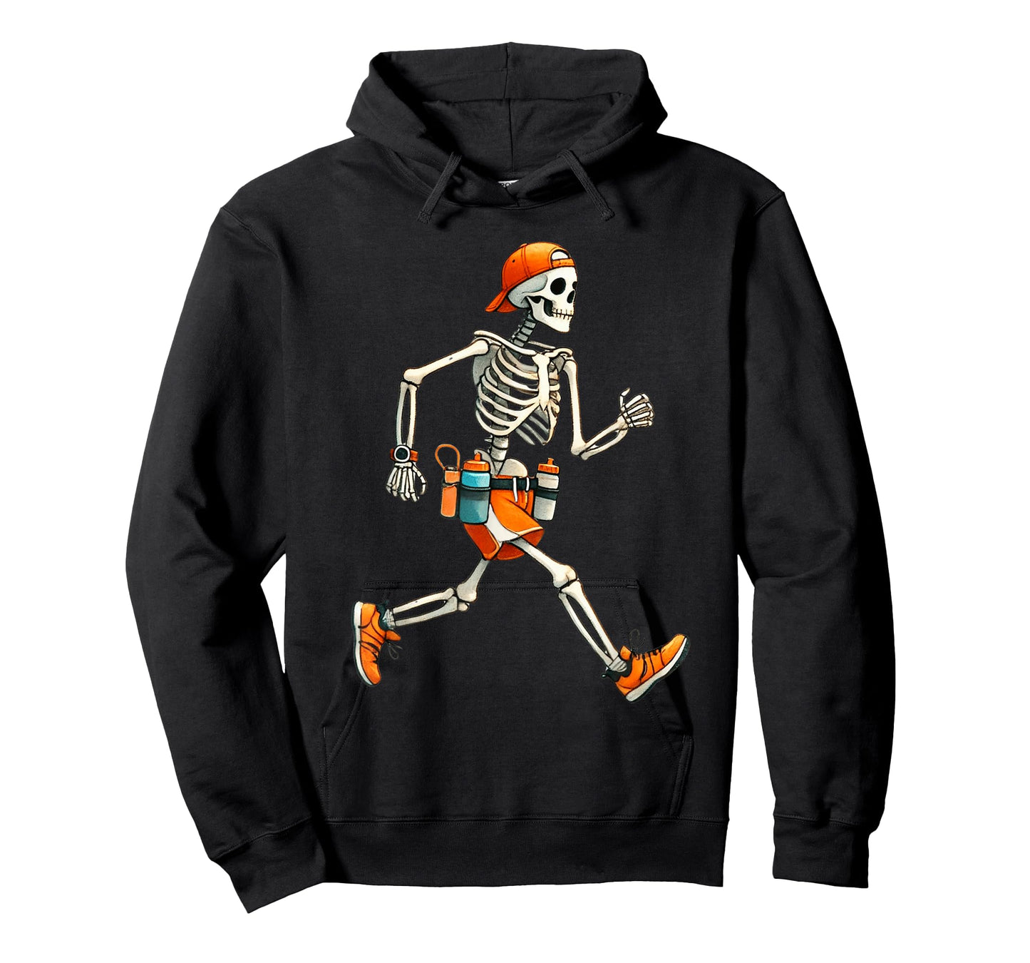 Skeleton Marathon Runner Halloween Costume Running Men Boys T-Shirt