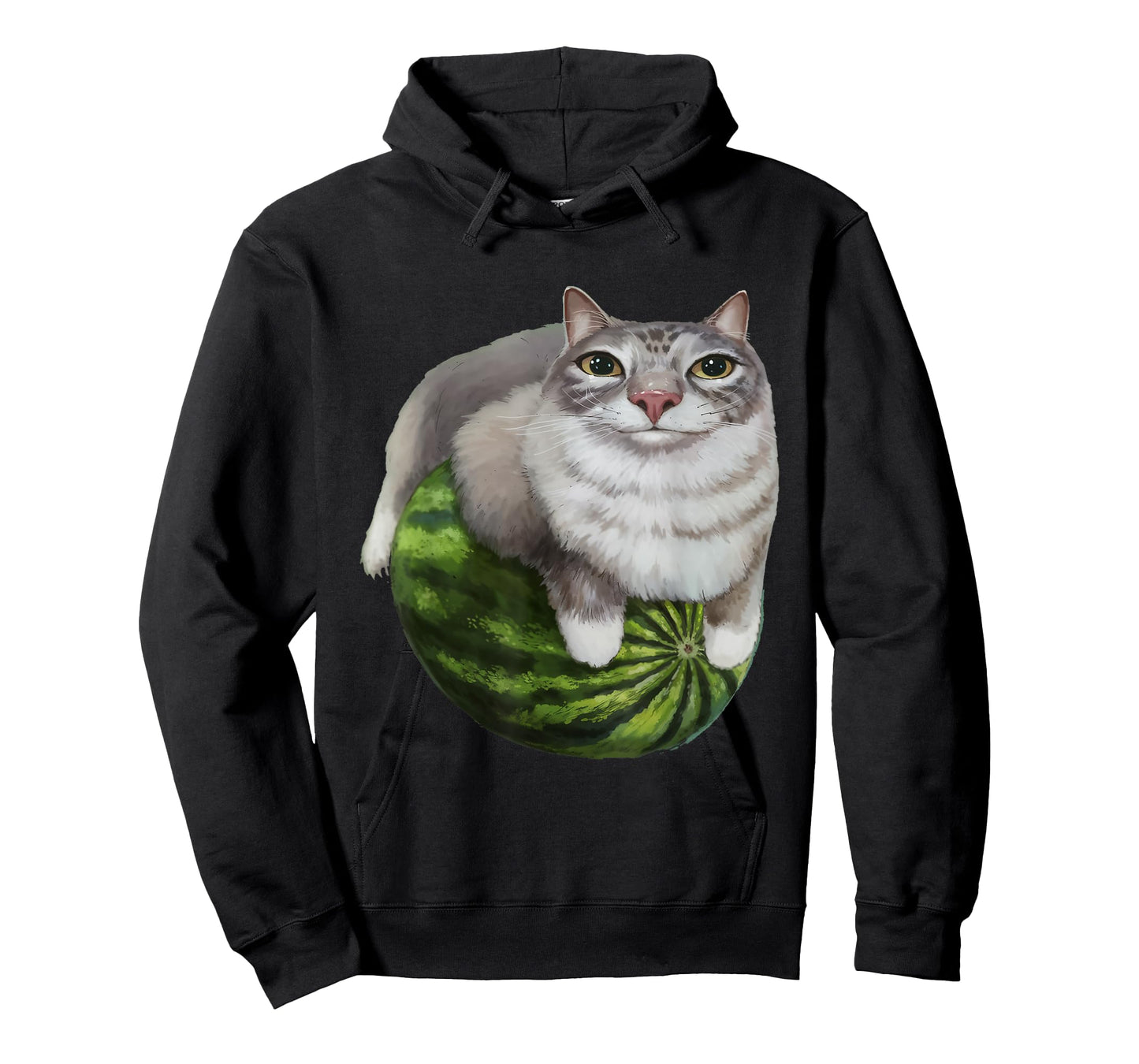 Silly Watermelon Cat Funny Cat Meme - Humor Graphic Anime T-Shirt