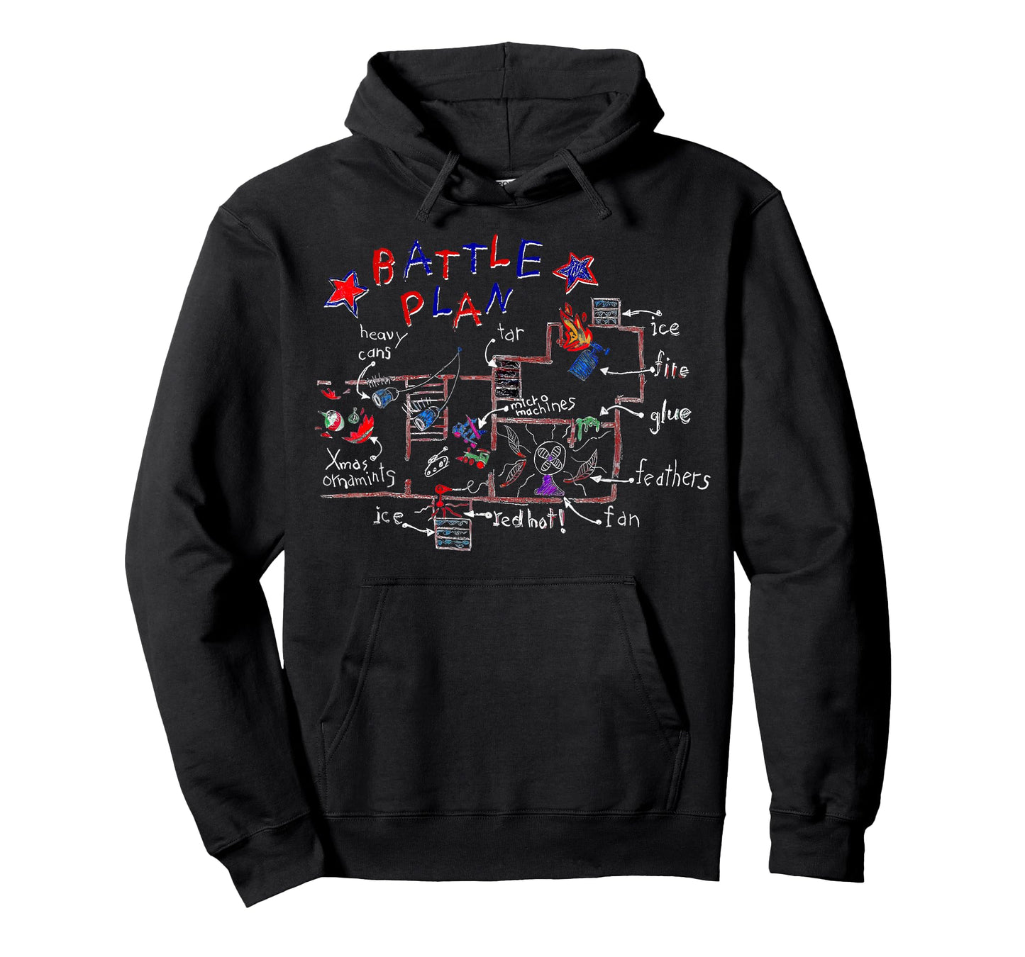Funny Battle Plan Christmas Home Kids Hand Dawn Alone Xmas T-Shirt