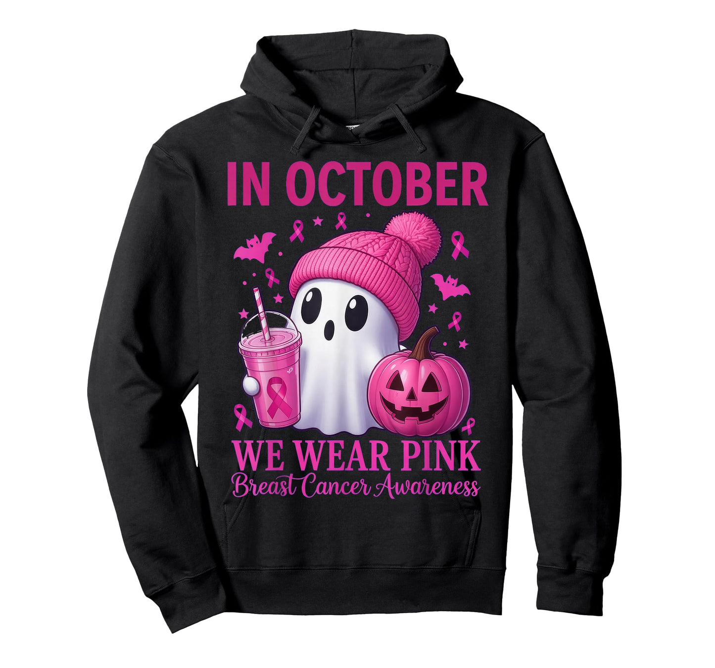 Breast Cancer Halloween Women in October We Wear Pink T-Shirt