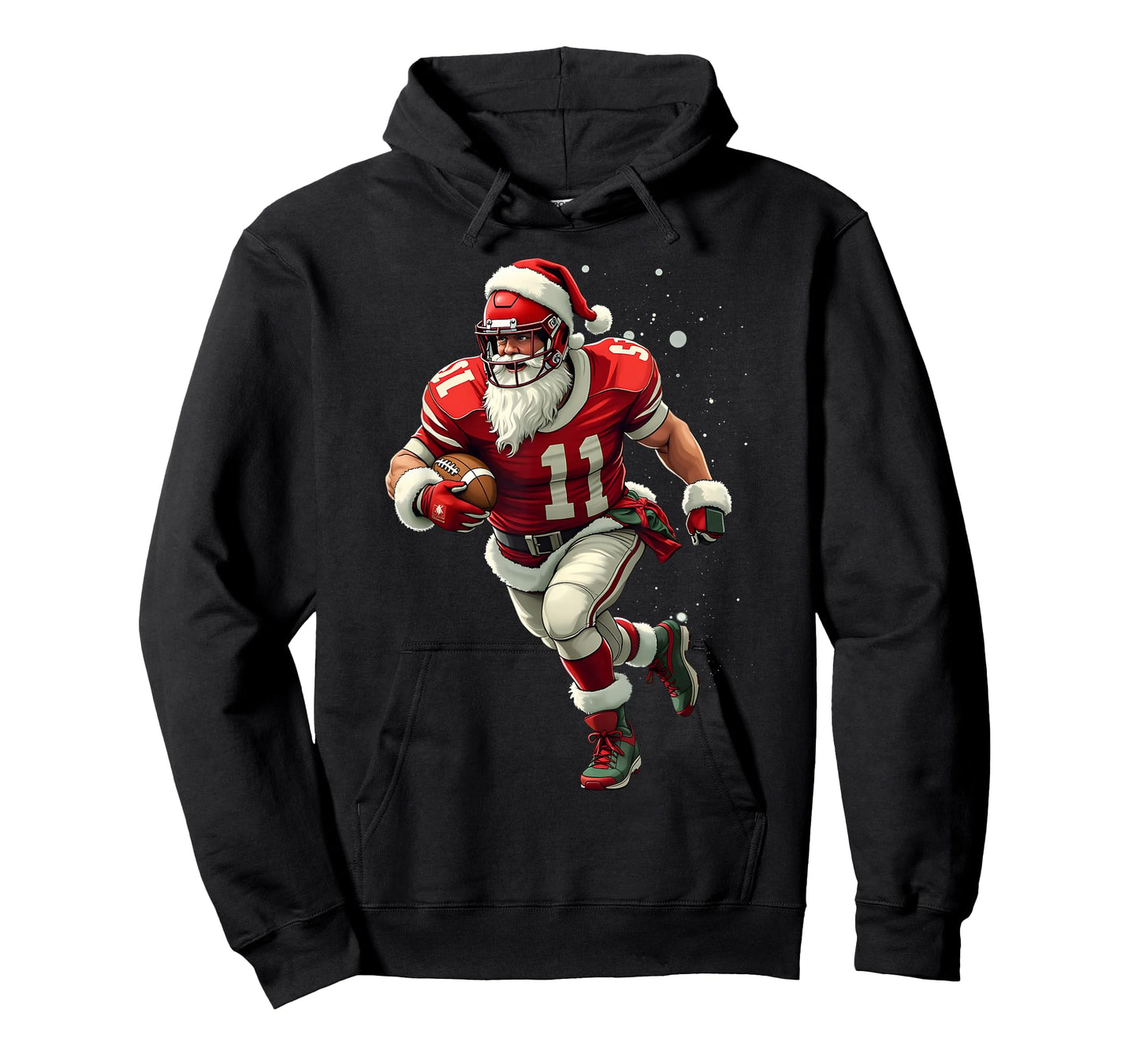 Santa Sports Christmas Football Player For Men Boys T-Shirt