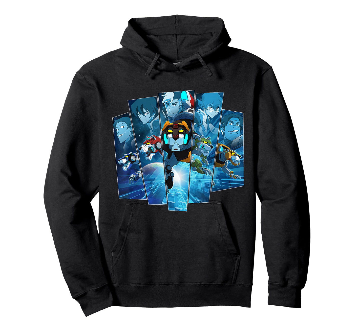 Voltron Legendary Defender 5 Lions in Blue Hue T-Shirt T-Shirt
