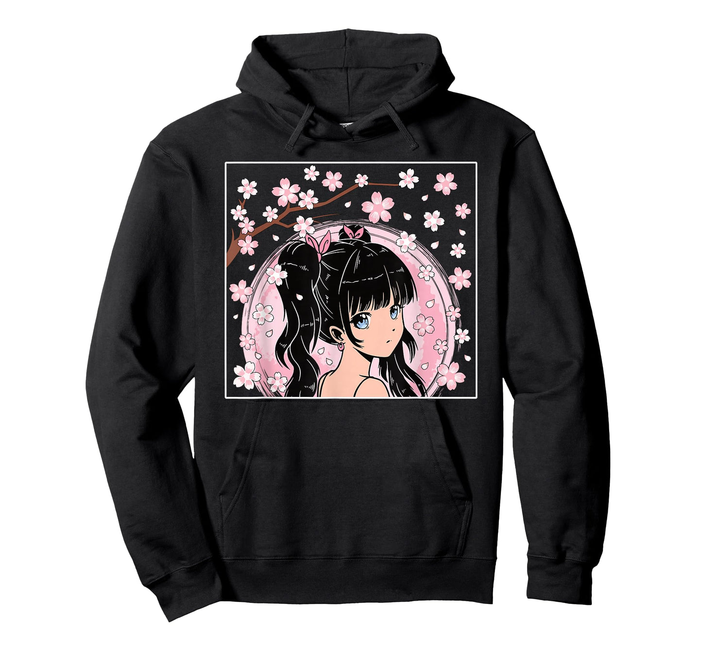 Japanese Anime Girl Manga Otaku Cherry Blossom Women Girls T-Shirt