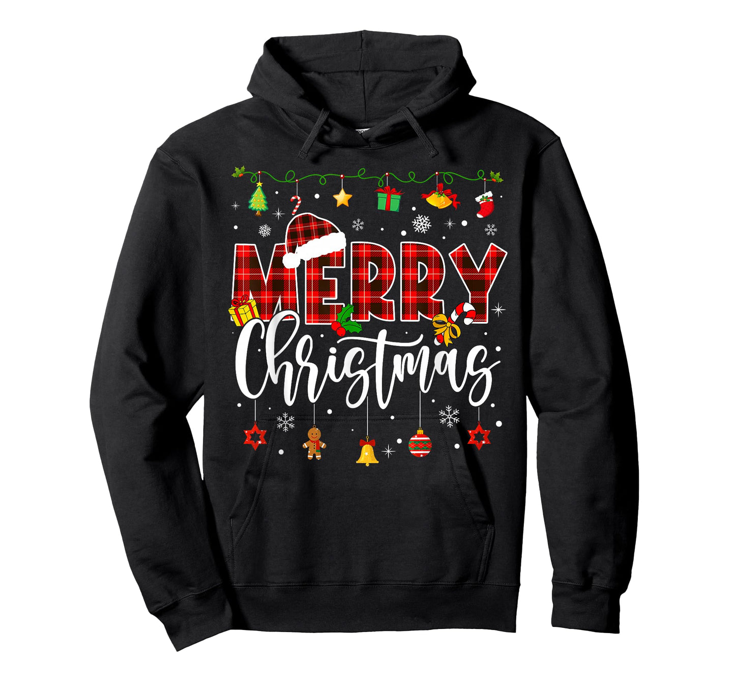 Family Matching Pajamas Merry Christmas 2025 Plaid Men Women T-Shirt