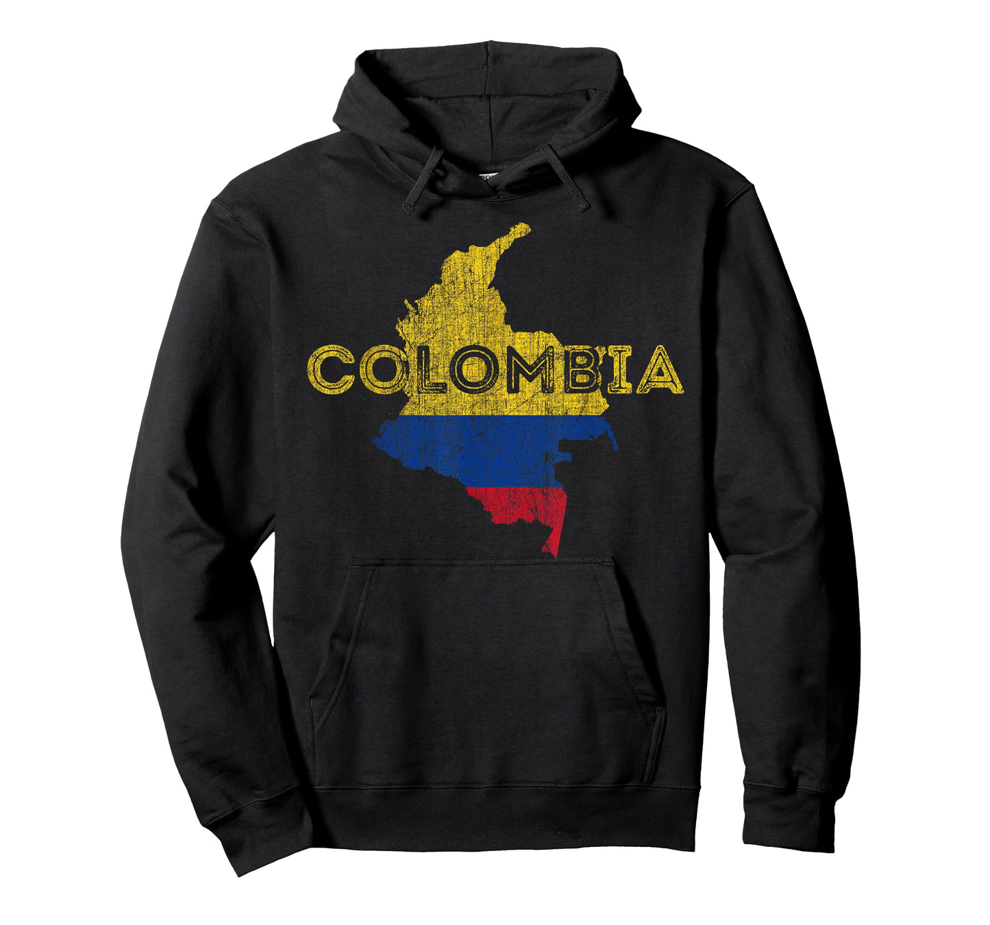 Colombian Map and Flag Souvenir - Distressed Colombia T-Shirt