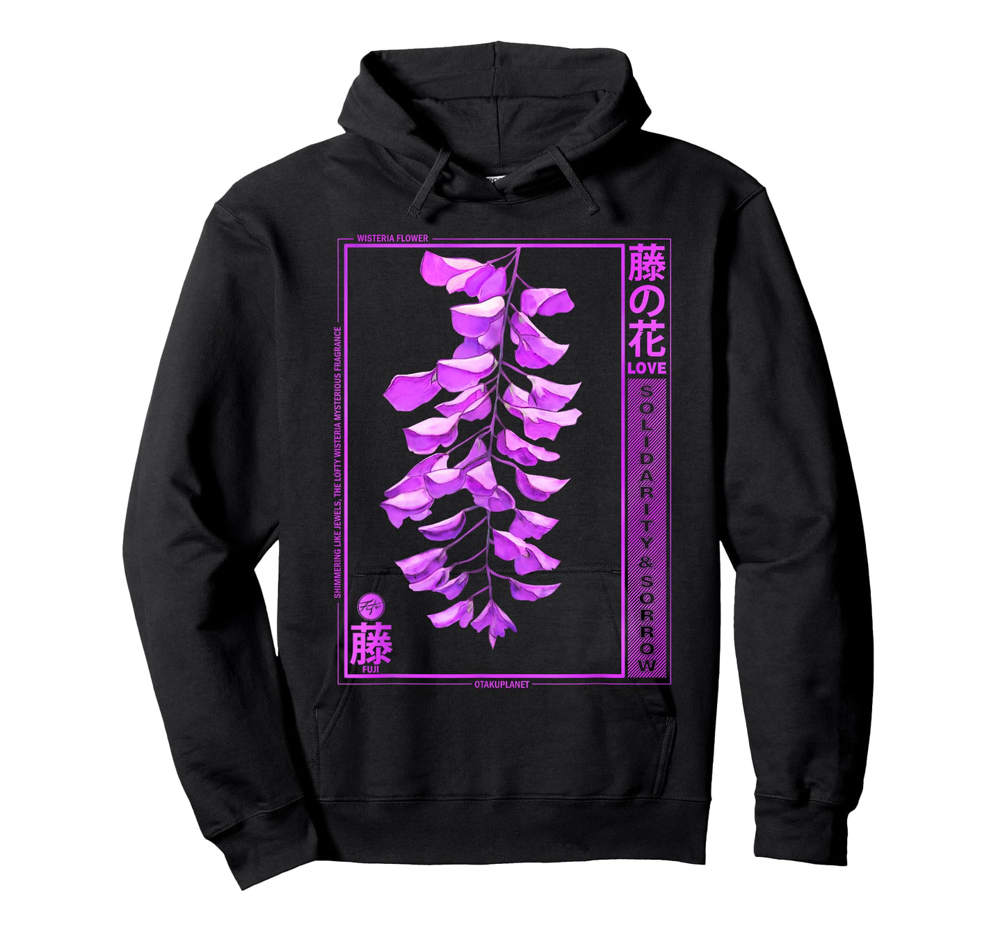 wisteria anime flower in japanese retro vaporwave aesthetic T-Shirt