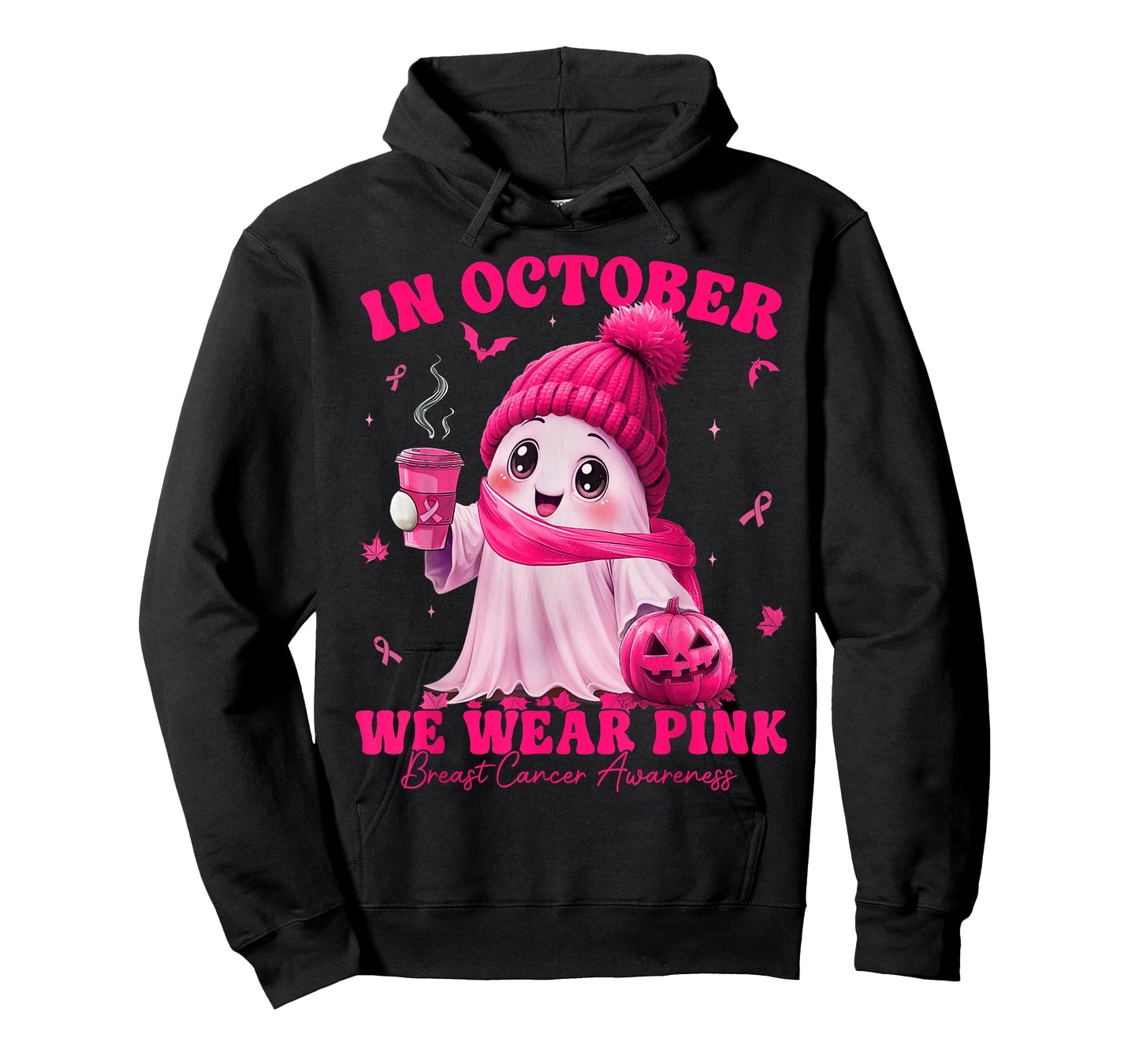 Breast Cancer Awareness Halloween in October We Wear Pink T-Shirt