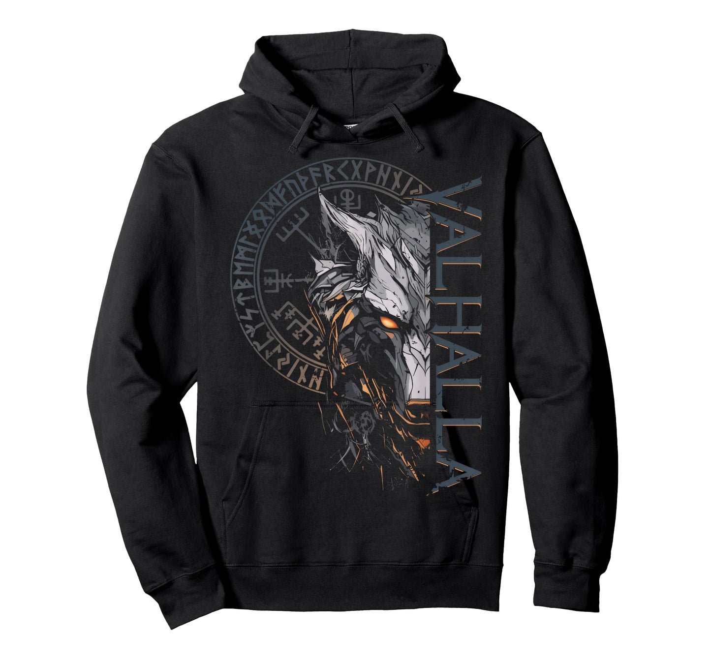 Valhalla Wolf Wolves Odin's Runes Nordic Compass Viking T-Shirt