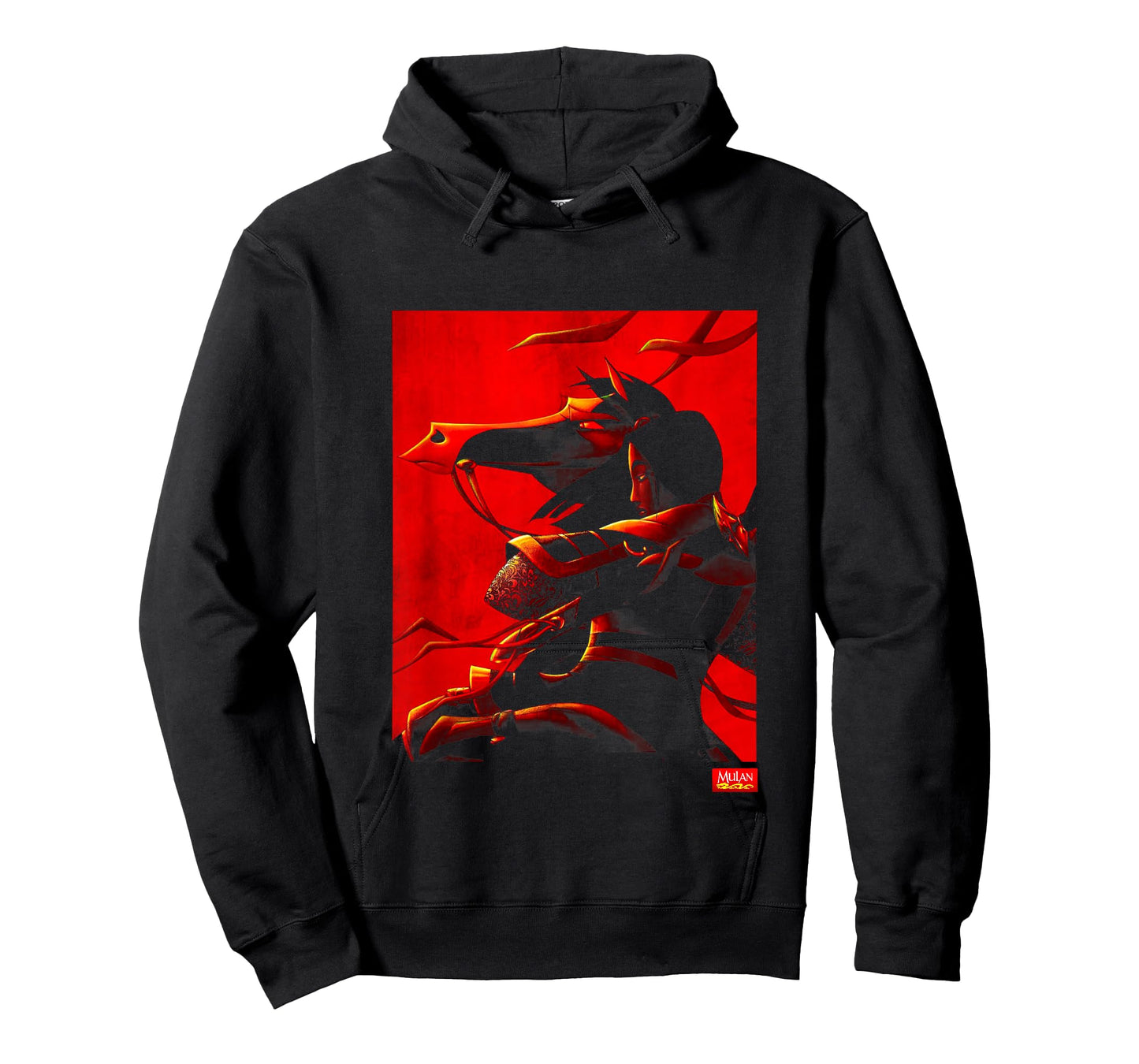 Disney Mulan and Khan Red Poster Graphic T-Shirt T-Shirt