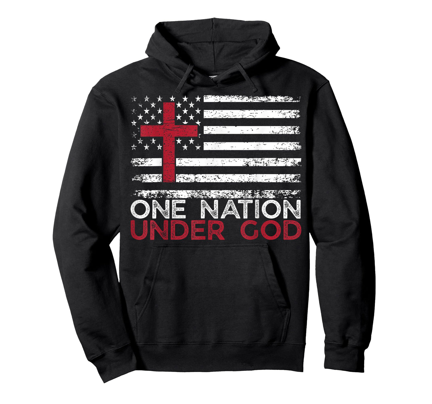 One Nation Under God Flag 4th Of July Patriotic Christian T-Shirt