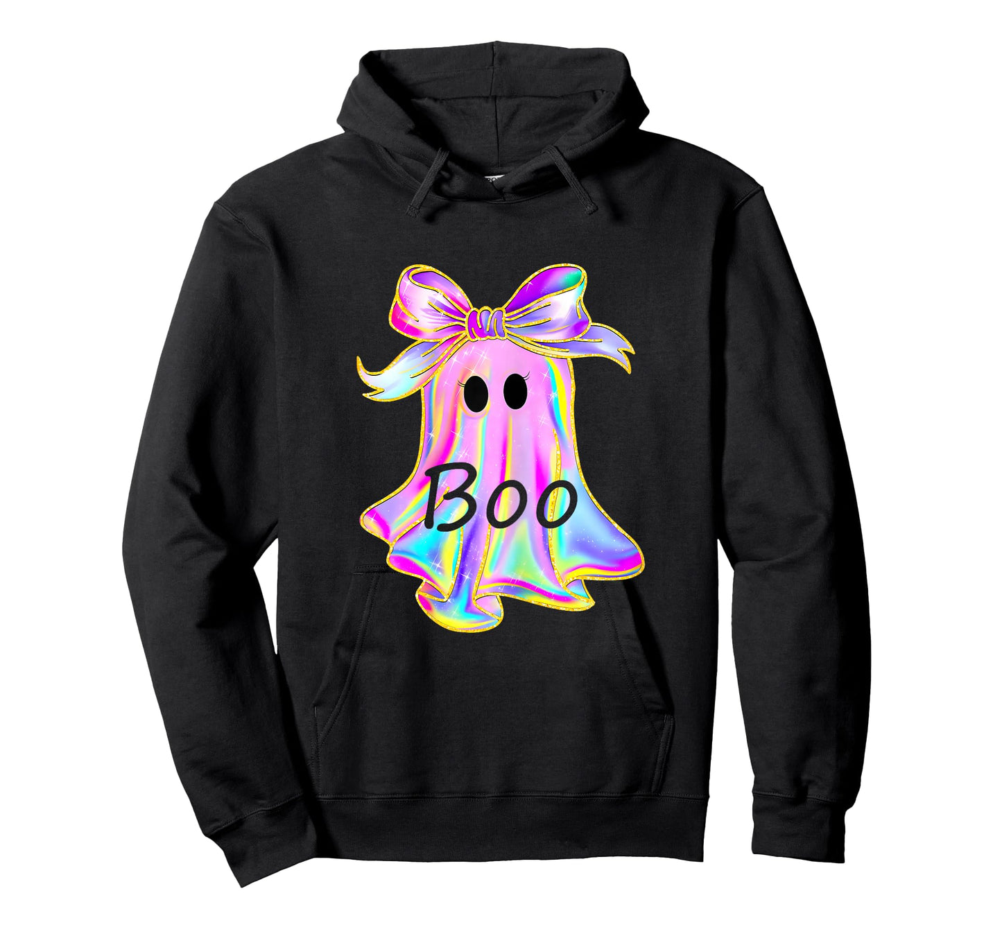 Cute Girl Tie Dye Toddler Ghost with Bow Boo Girls Halloween T-Shirt