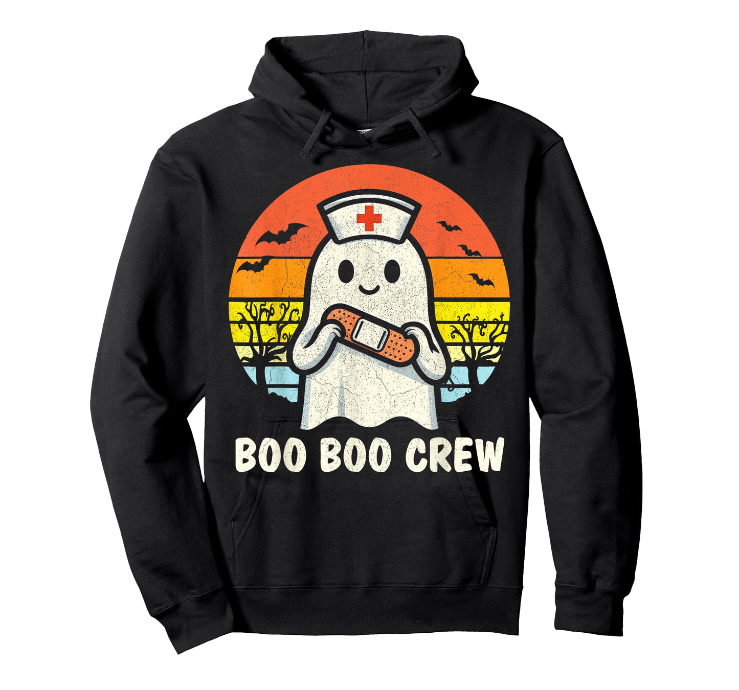 Boo Boo Crew Halloween Nurse Shirts Women Ghost Halloween T-Shirt