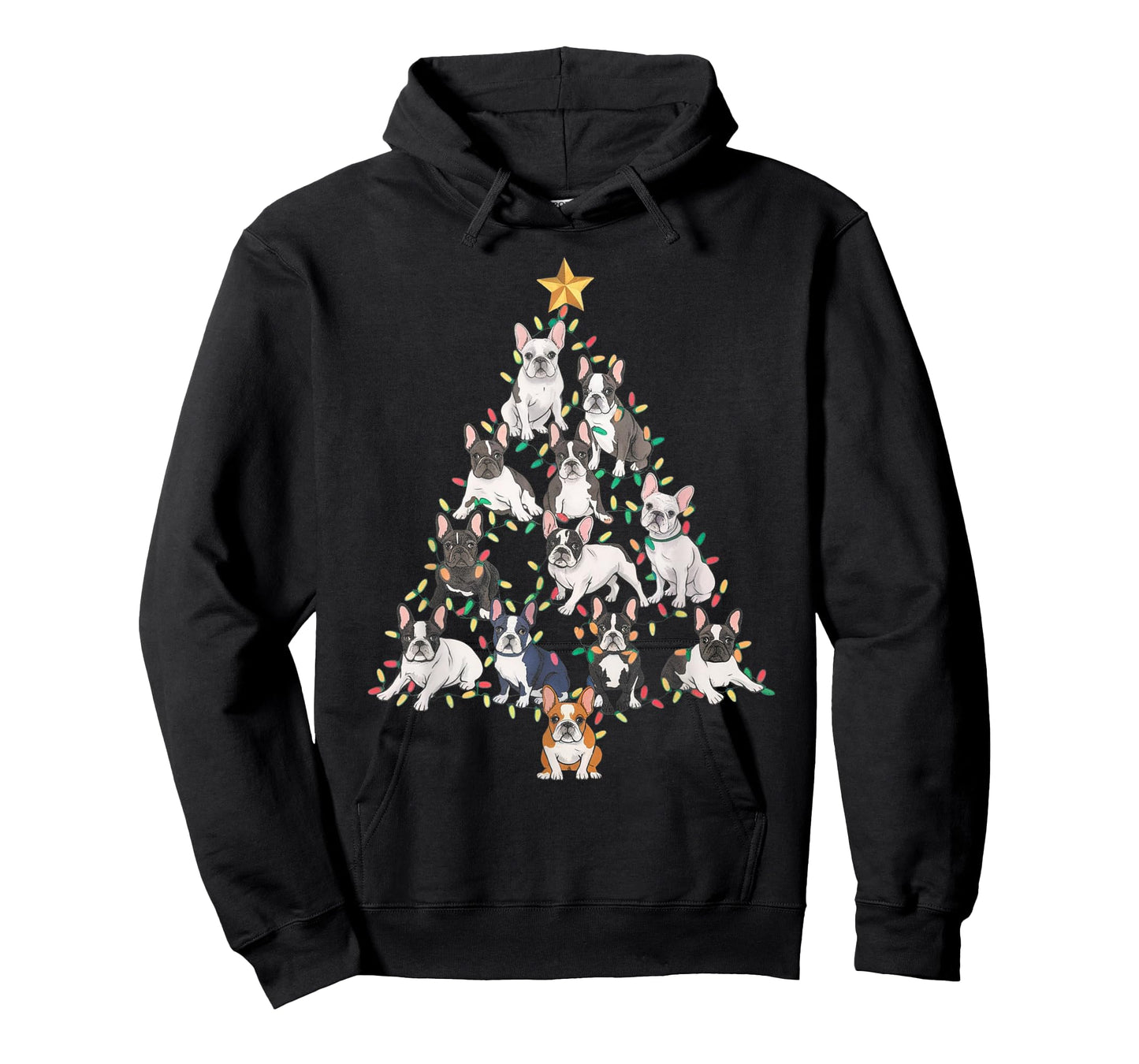 French Bulldog Christmas Tree Frenchie Dog Xmas Pajamas Tee T-Shirt