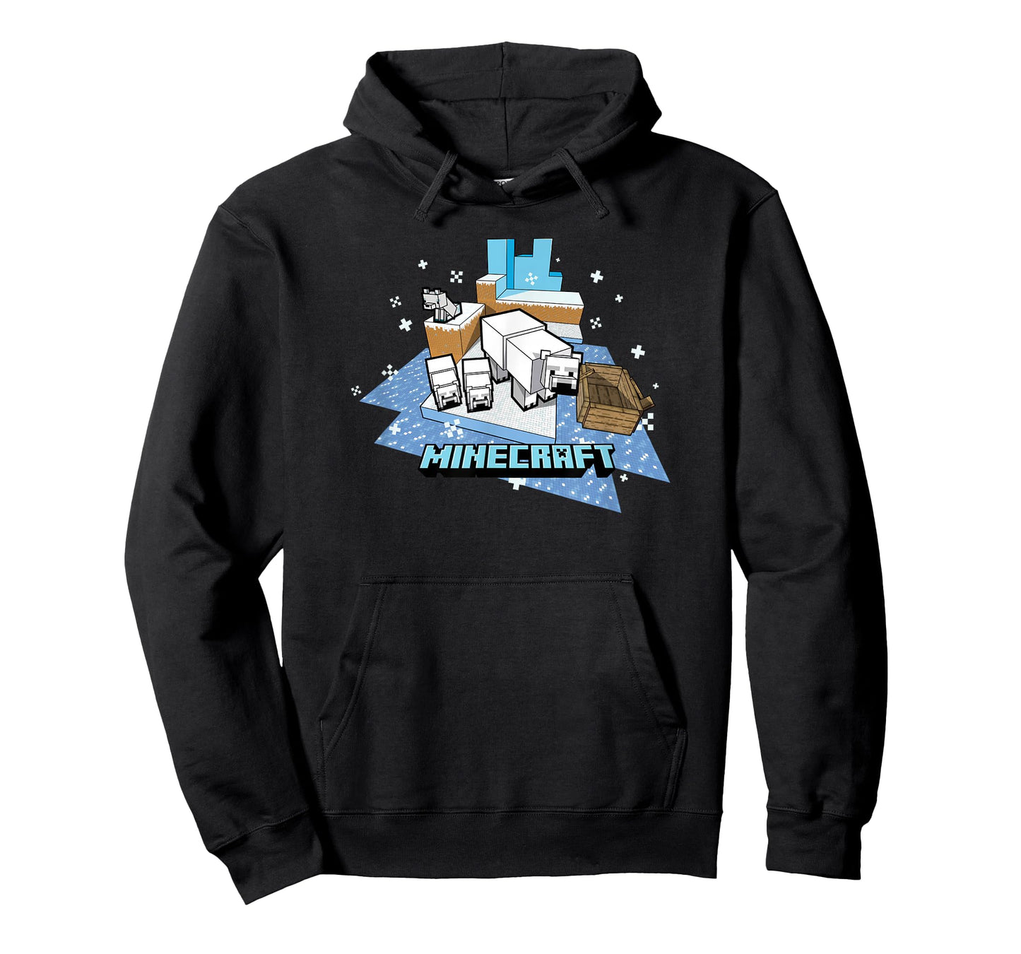 Minecraft Winter Mobs Polar Bears and Wolf T-Shirt