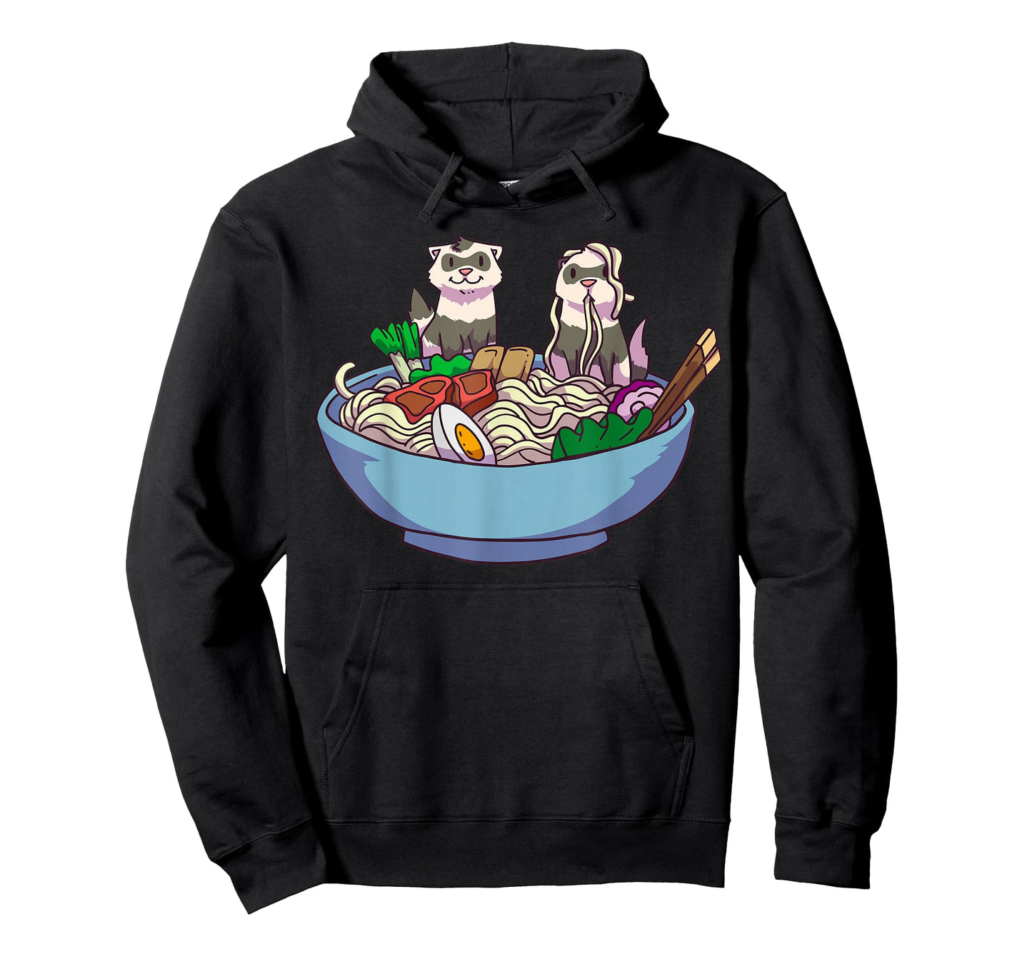 Ferret Ramen Noodles Anime Kawaii Japanese Otaku Gift T-Shirt Small