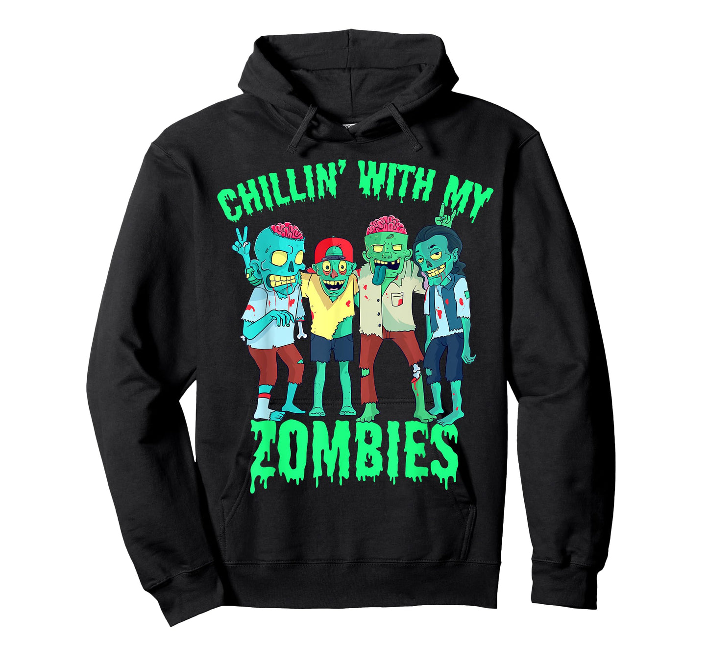 Chillin with my Zombies Halloween Boys Kids Zombie T-Shirt