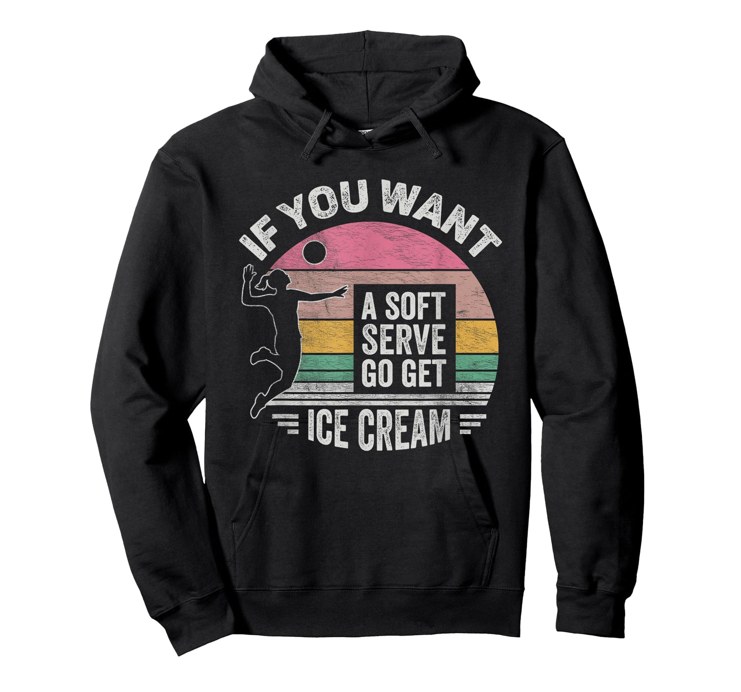 Retro If You Want A Soft Serve Go Get Ice Cream Volleyball T-Shirt
