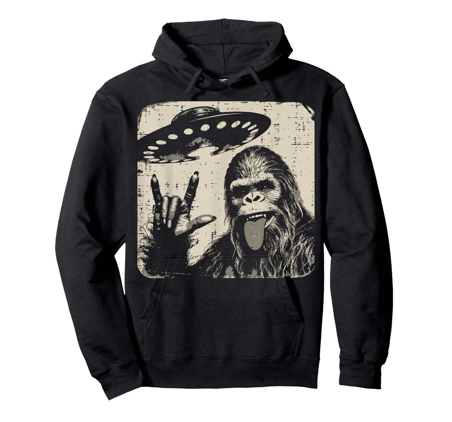 Sasquatch Rocker Ufo Selfie Funny Bigfoot Rock Boys Kids Men T-Shirt