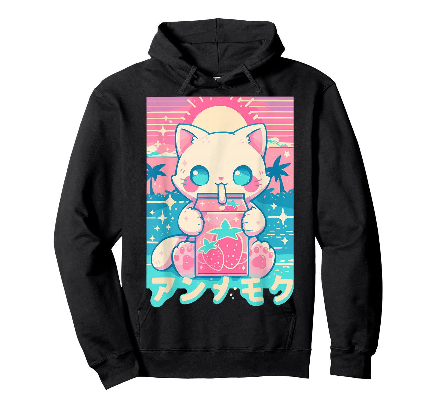 Cat Strawberry Milk Anime 90s Japanese Cat Japan T-Shirt