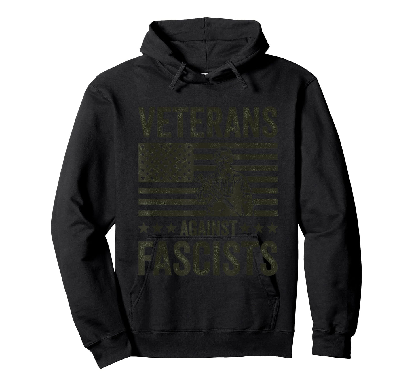 Veterans Against Fascists Vintage Patriotic Soldier US Army T-Shirt