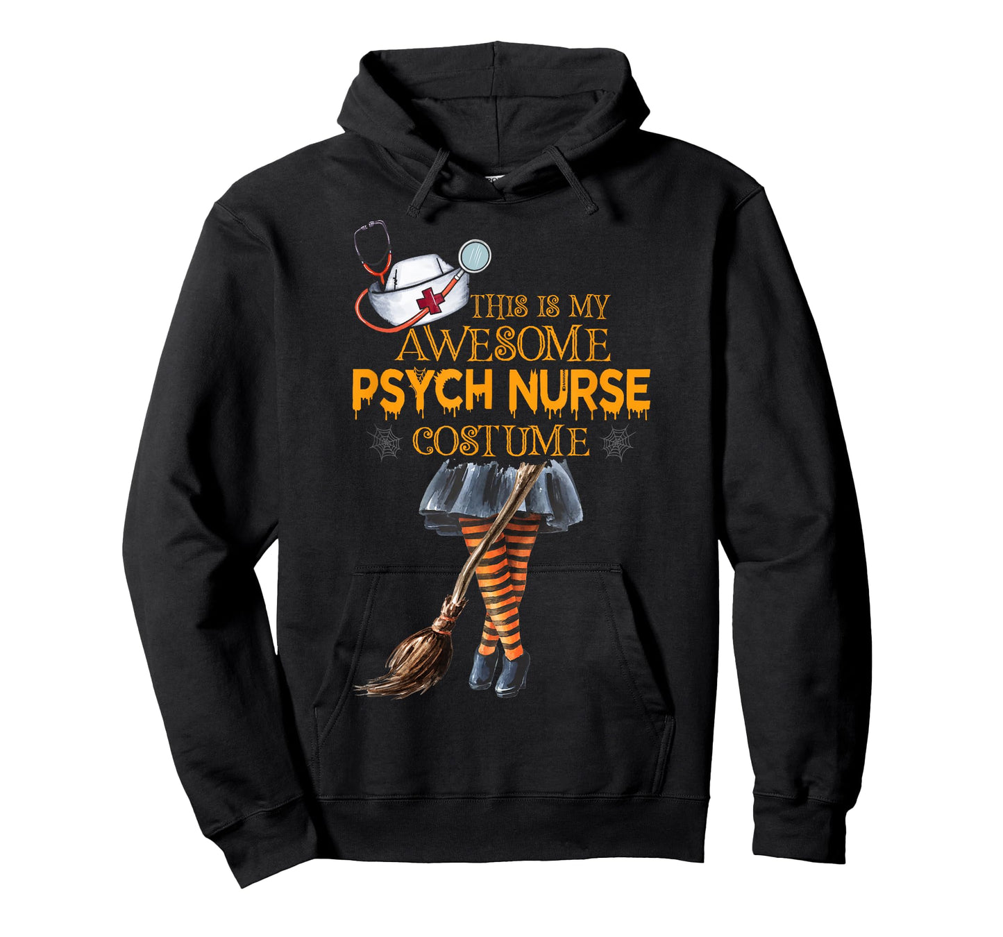 Psych Nurse Costume Witch Halloween Psychiatric Nursing T-Shirt