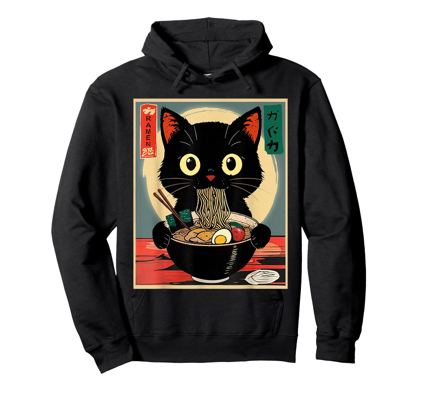 Kawaii Cat Anime Gifts Cat Ramen Graphic Tee Japanese T-Shirt