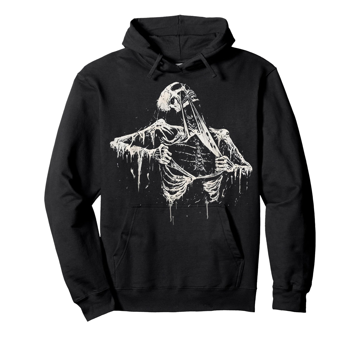 Death Skeleton Ripping Satan Horror Halloween Costume Spooky T-Shirt