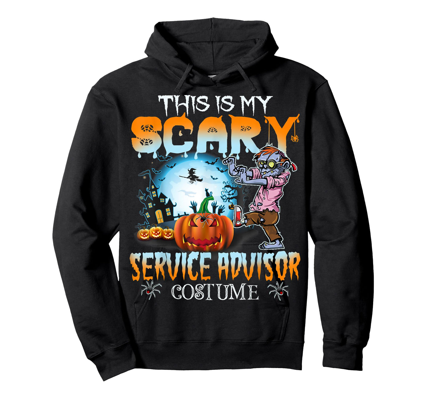 This Is My Scary Service Advisor Costume Pumpkin Halloween T-Shirt