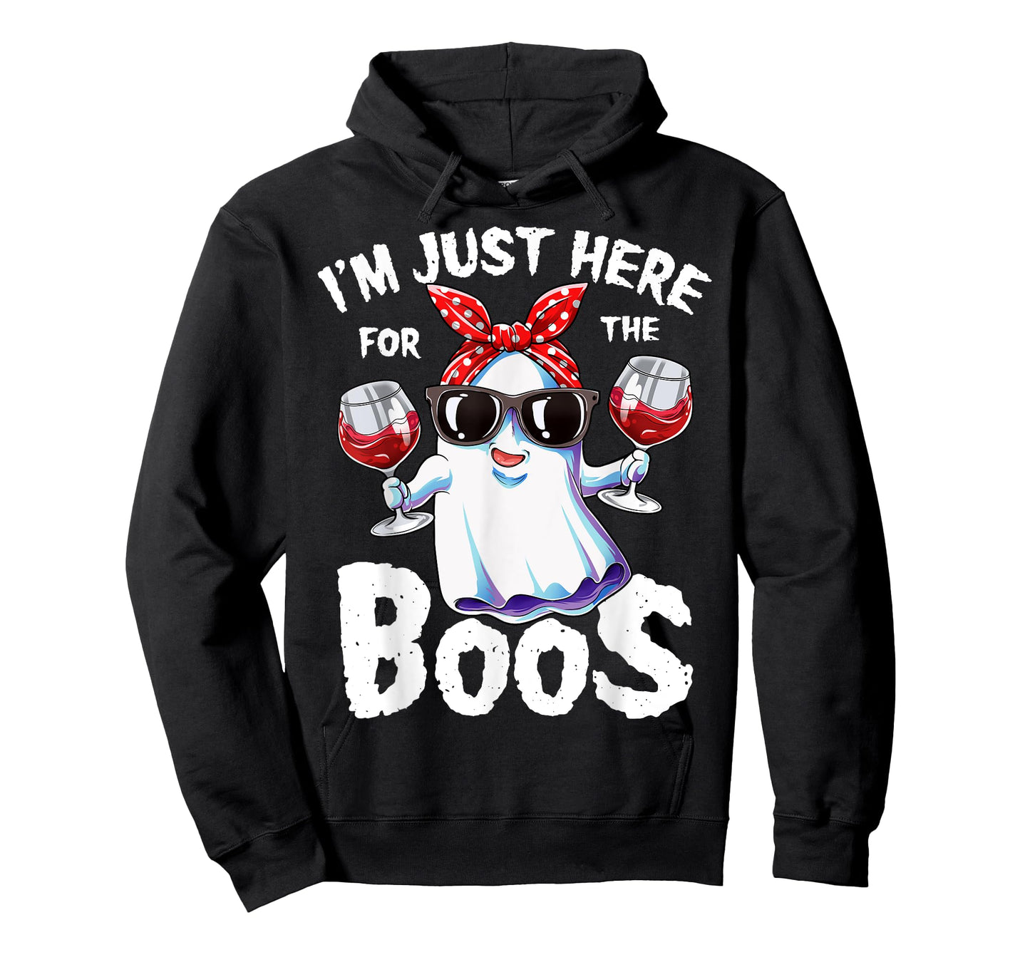 I'm Just Here For The Boos Halloween Women Ghost Cute Funny T-Shirt