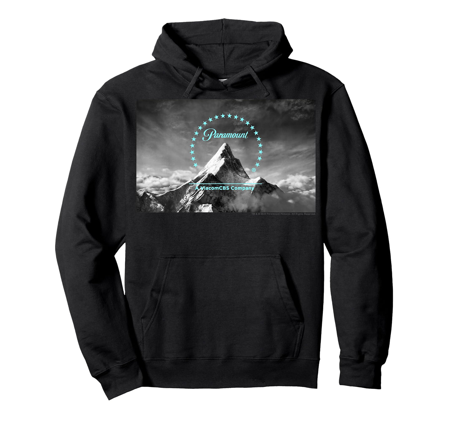 Paramount Neon Blue Logo Scenery T-Shirt