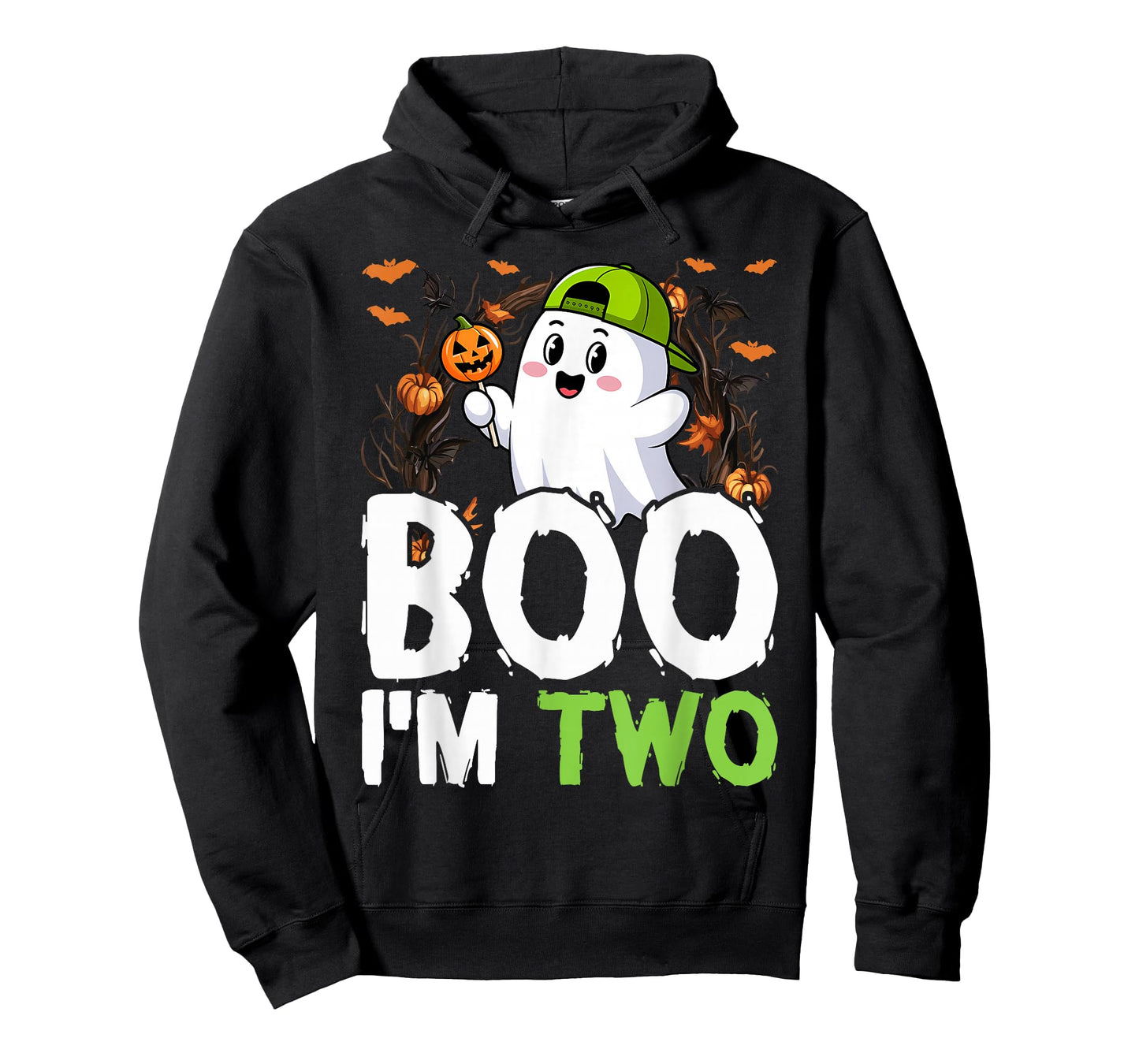 Boo I'm Two Ghost Second 2nd Birthday Cute Halloween Groovy T-Shirt