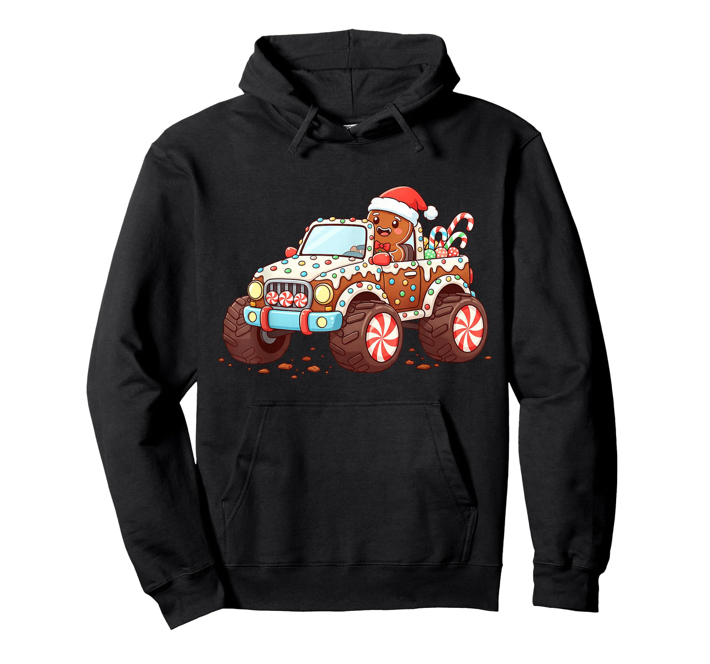 Gingerbread Xmas Candy Truck Funny Christmas Baking Kid Boys T-Shirt